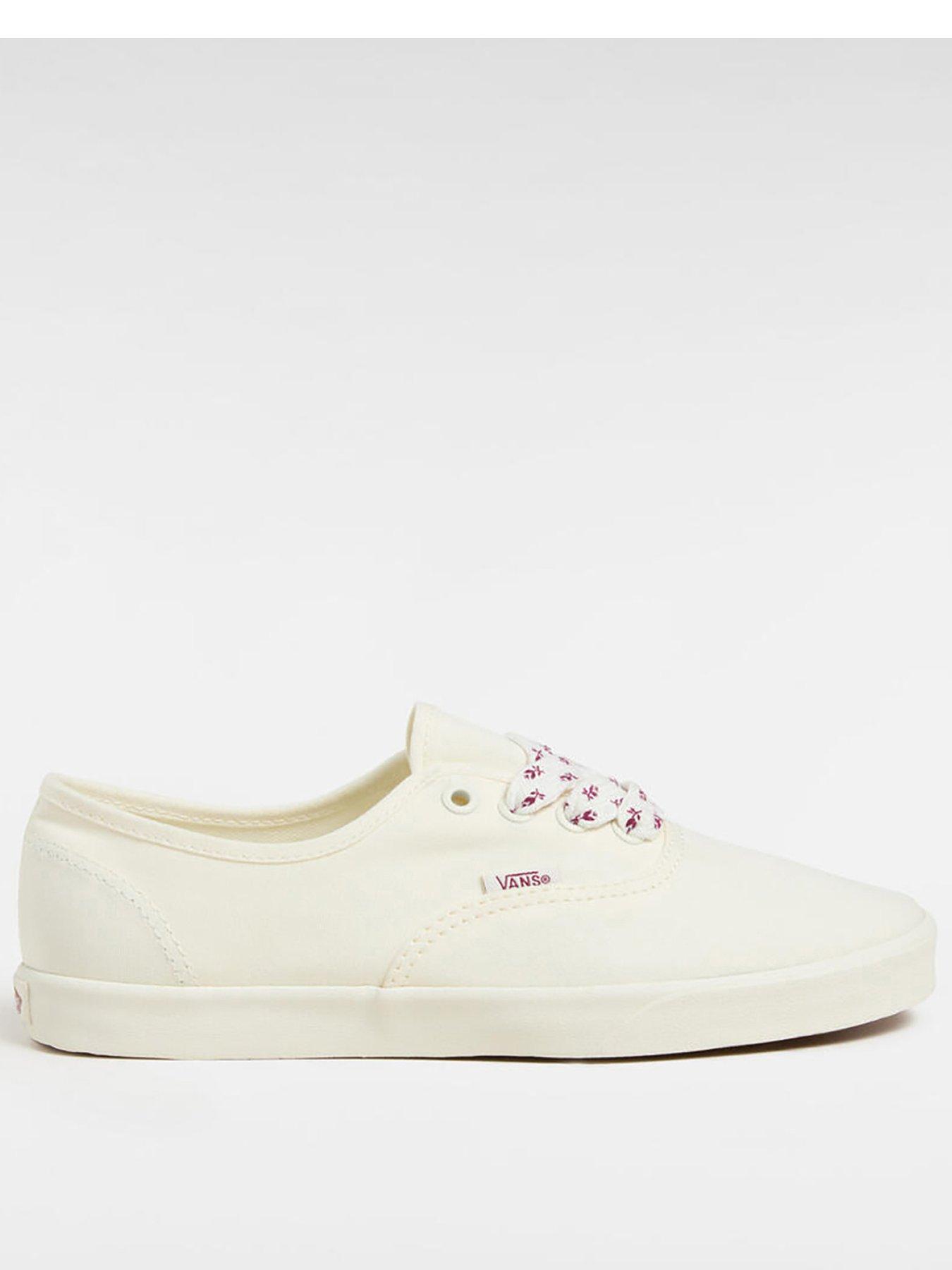 Vans Women's Authentic Lowpro Trainers, Off White, Size 3, Women