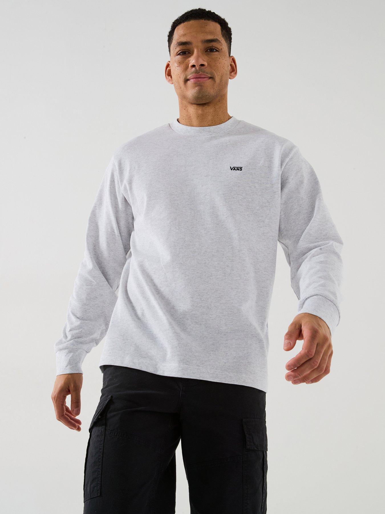 Vans Mens Left Chest Logo Oversized T-shirt - Grey