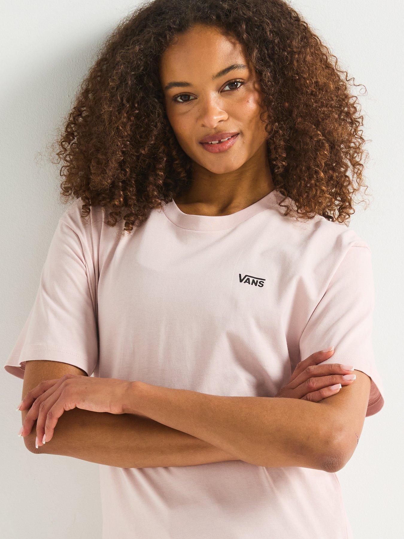 Image 6 of 6 of Vans Women's Left Chest Logo Embroidered Tee - Pink