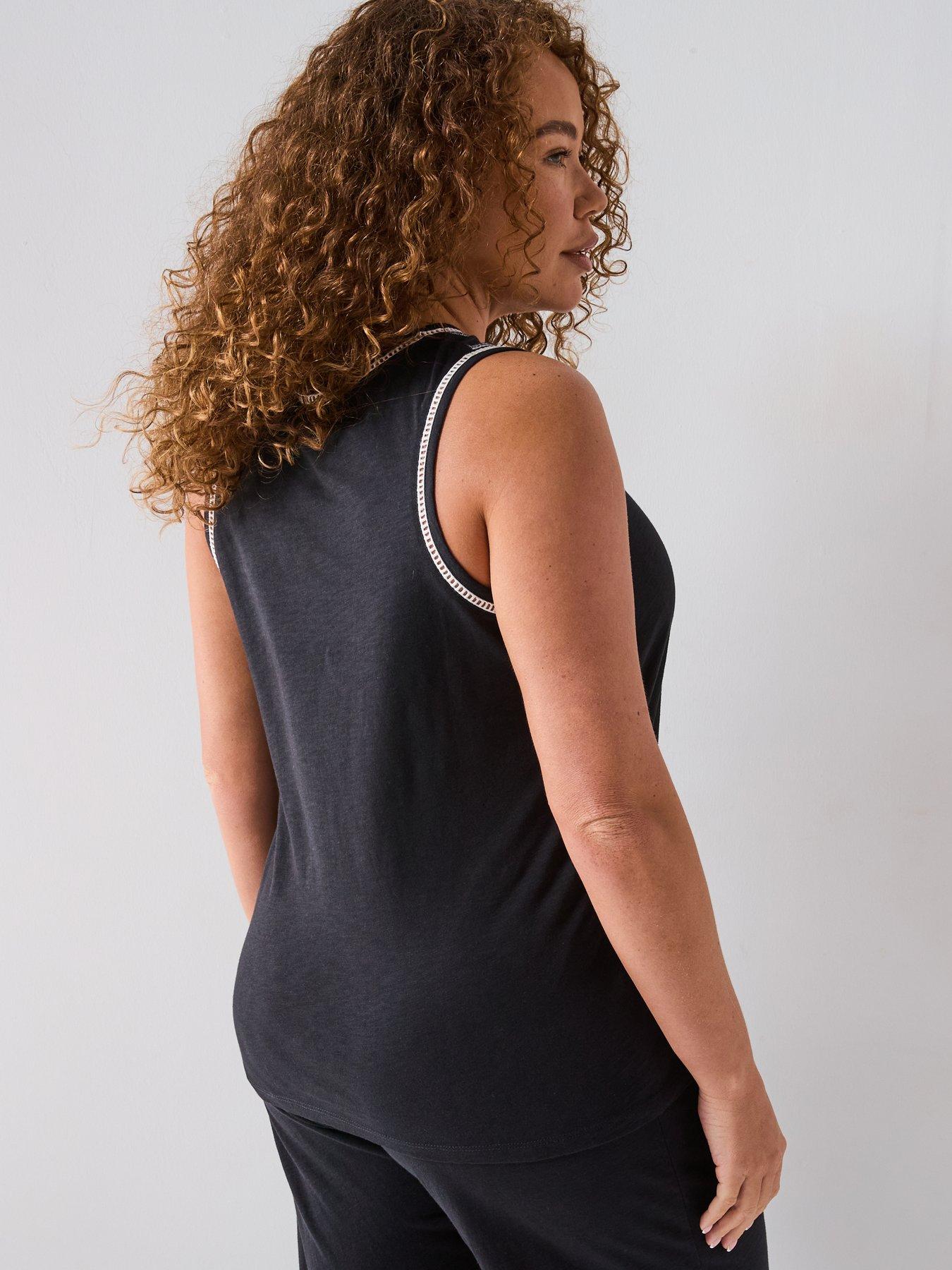 Image 2 of 6 of V by Very Curve Embroidered Vest Co-Ord - Dark Grey