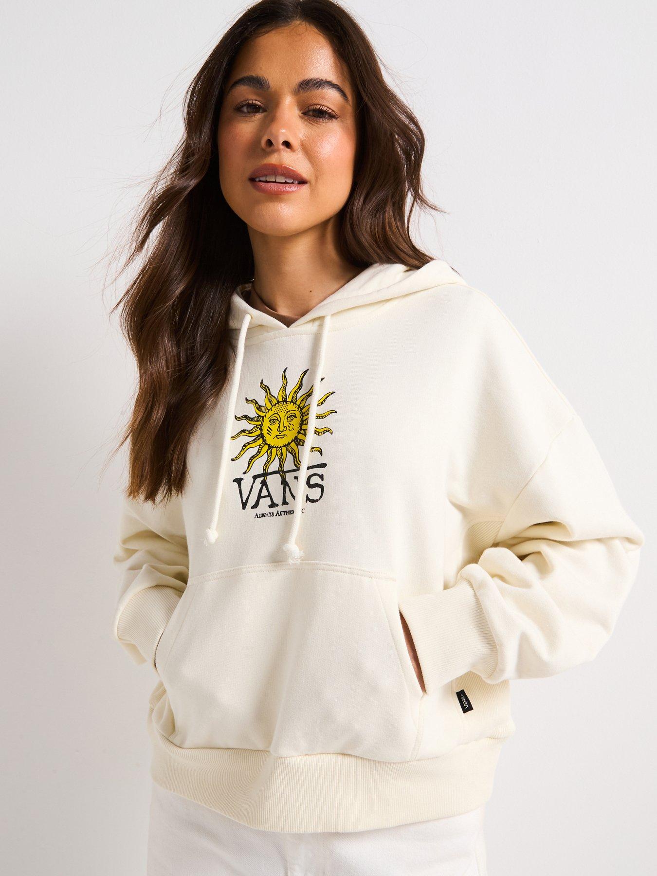 undefined Women's Cosmic Ray Retro Fit Pullover Hoodie - Cream