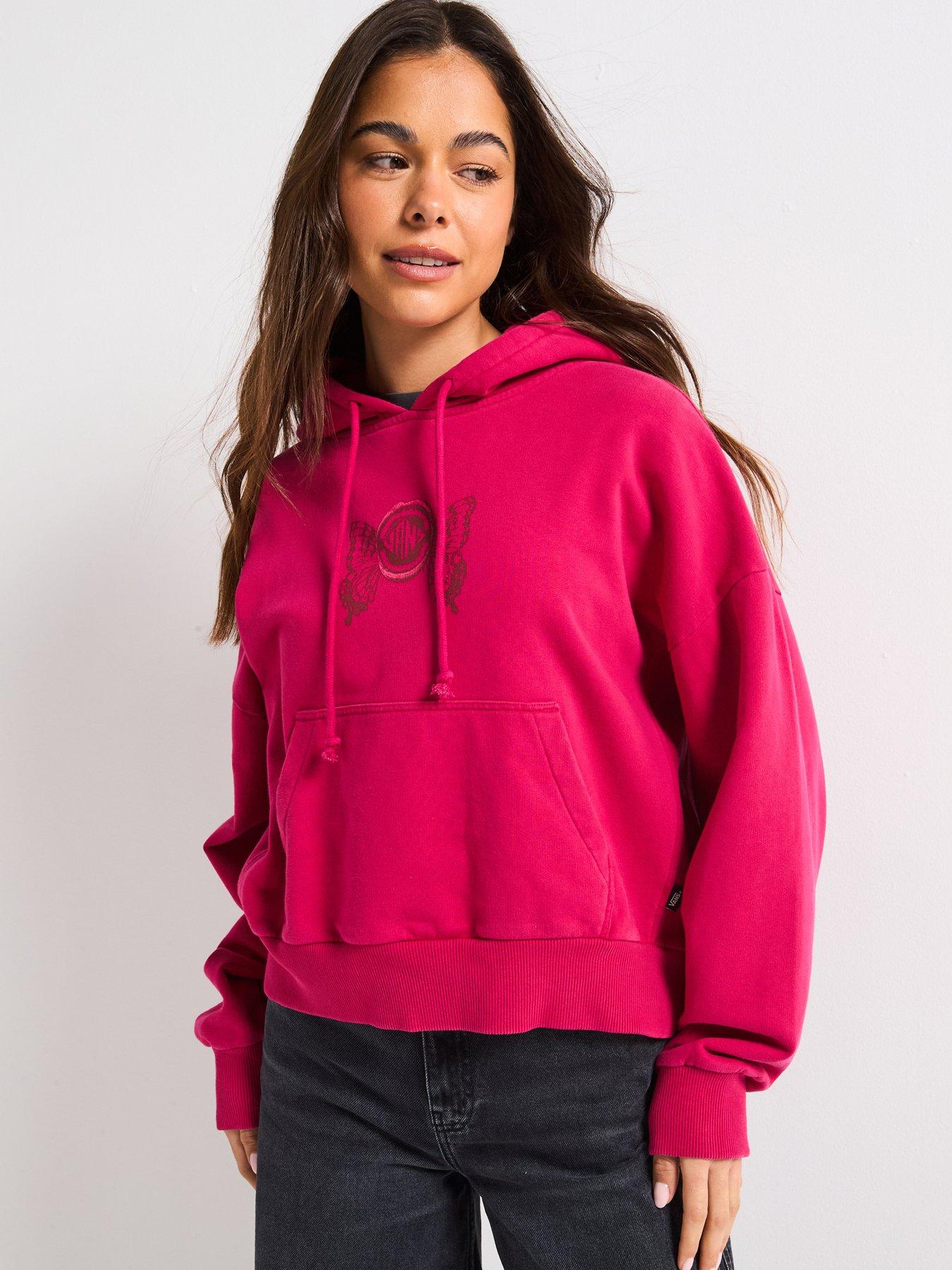 Vans Women's Ethereal Retro Fit Pullover Hoodie Pink Very