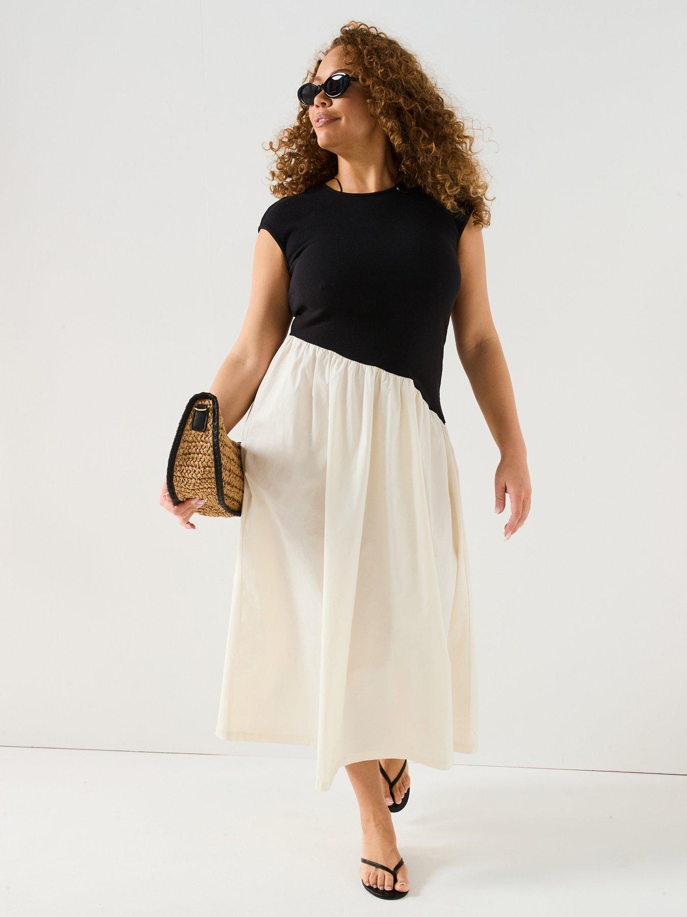 undefined 2 In 1 Cotton Skirt Midi Dress