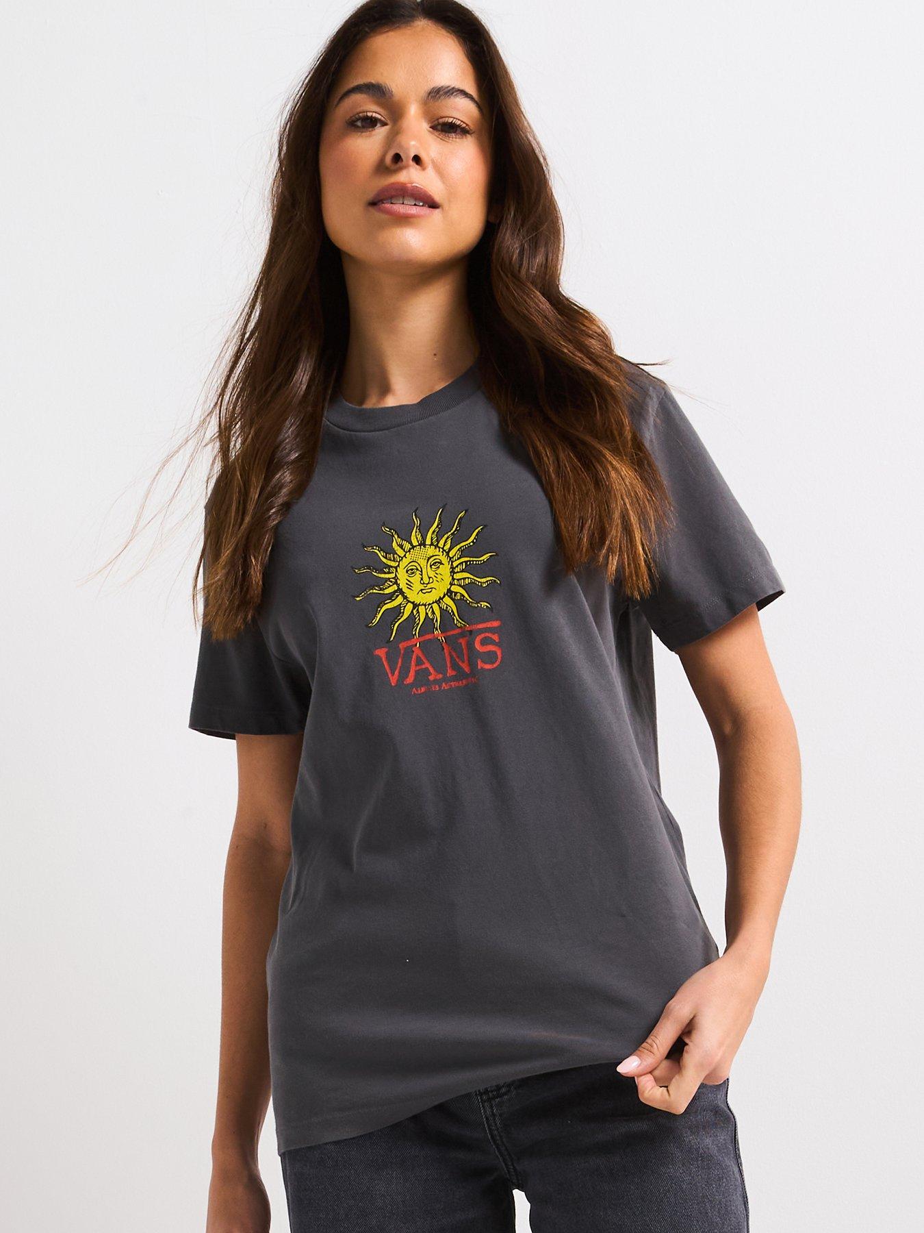 Vans Women's Cosmic Ray Bff Short Sleeve T-Shirt - Grey