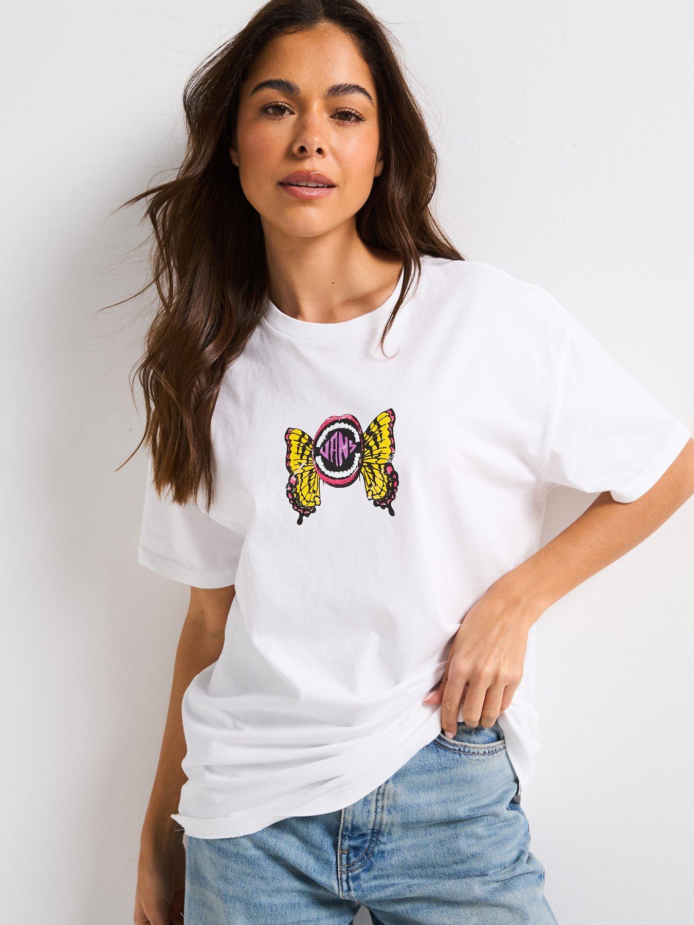 undefined Women's Ethereal Oversized Short Sleeve T-Shirt - White