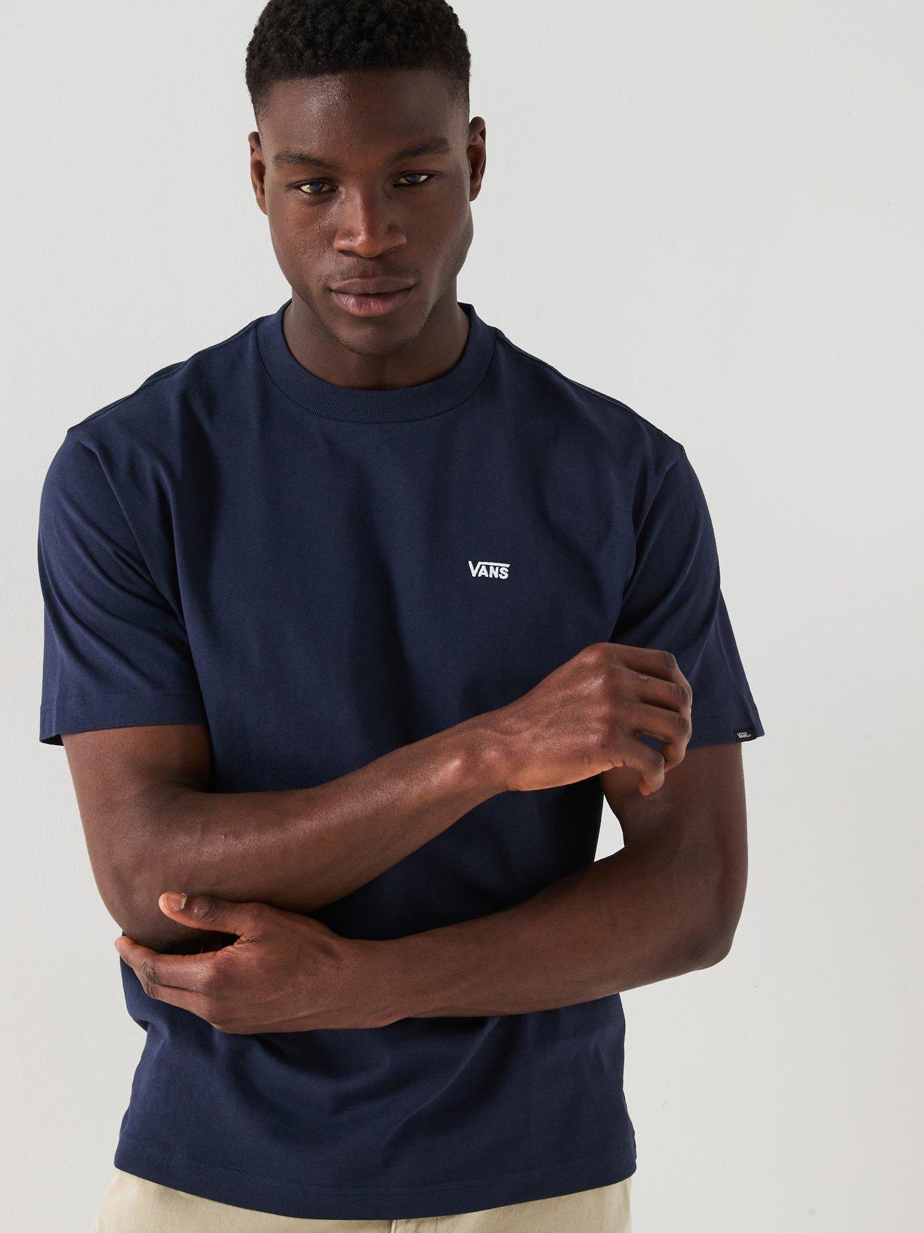 undefined Mens Left Chest Logo Oversized T-shirt - Navy Blue