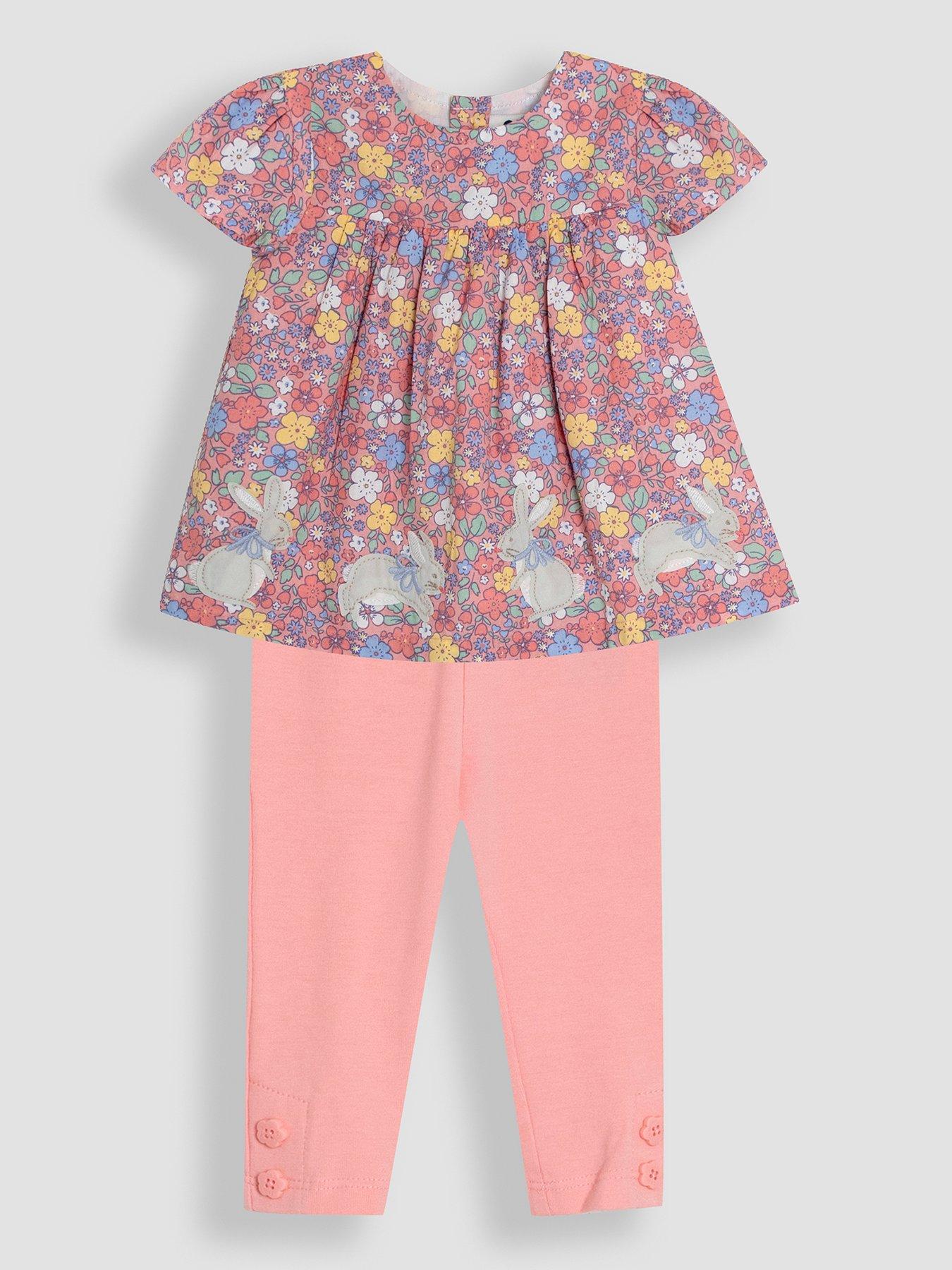 undefined Girls 2-piece Bunny Applique Blouse & Leggings Set - Pink