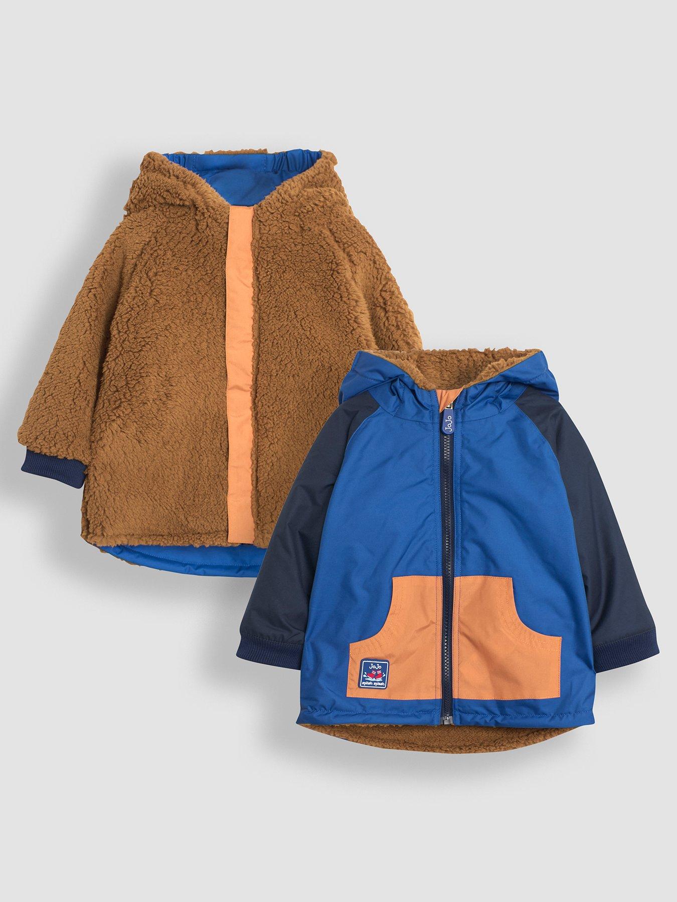 undefined Boys Colour Block Reversible Jacket - Blue