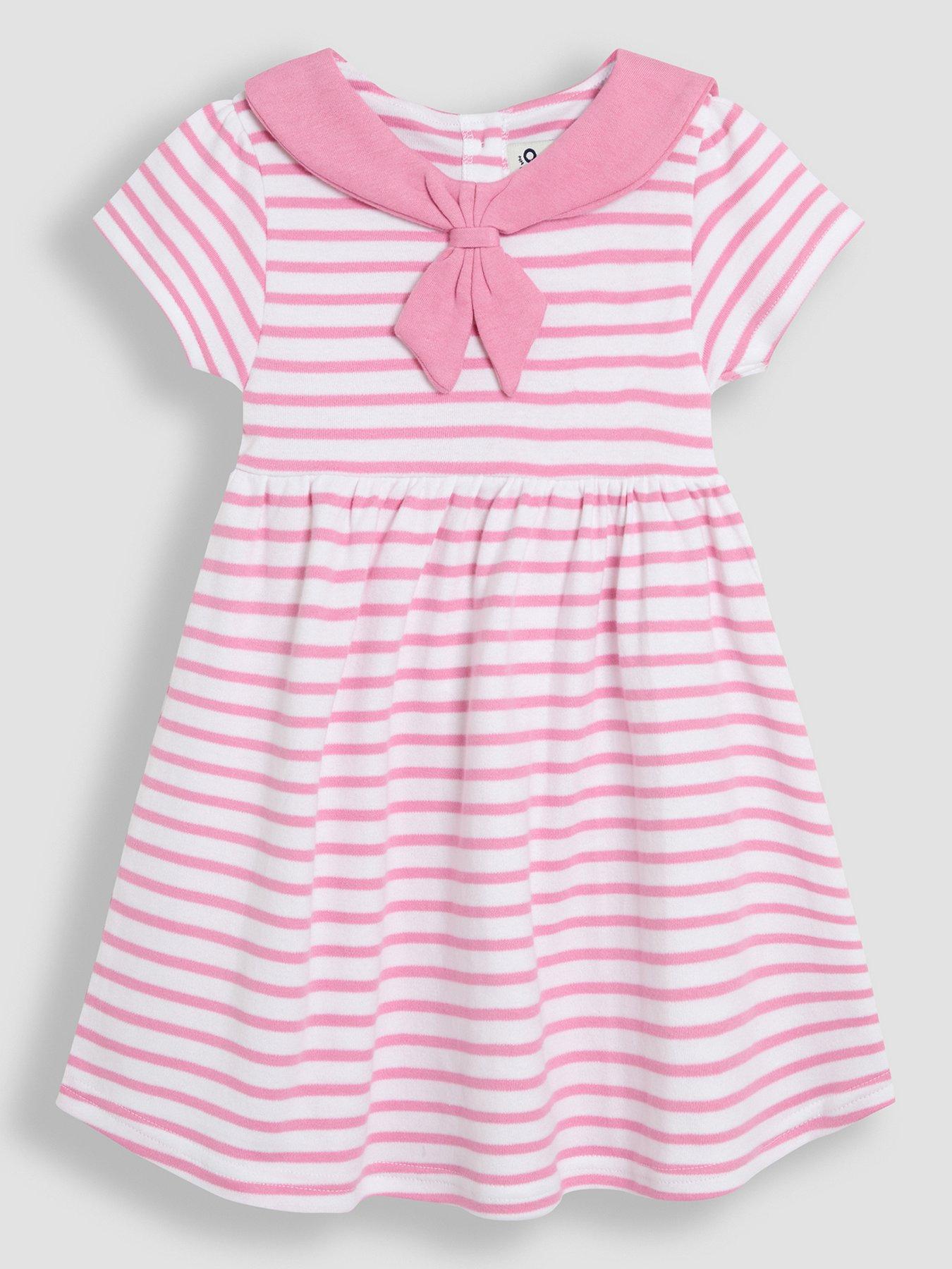 undefined Girls Short Sleeve Sailor Dress - Pink