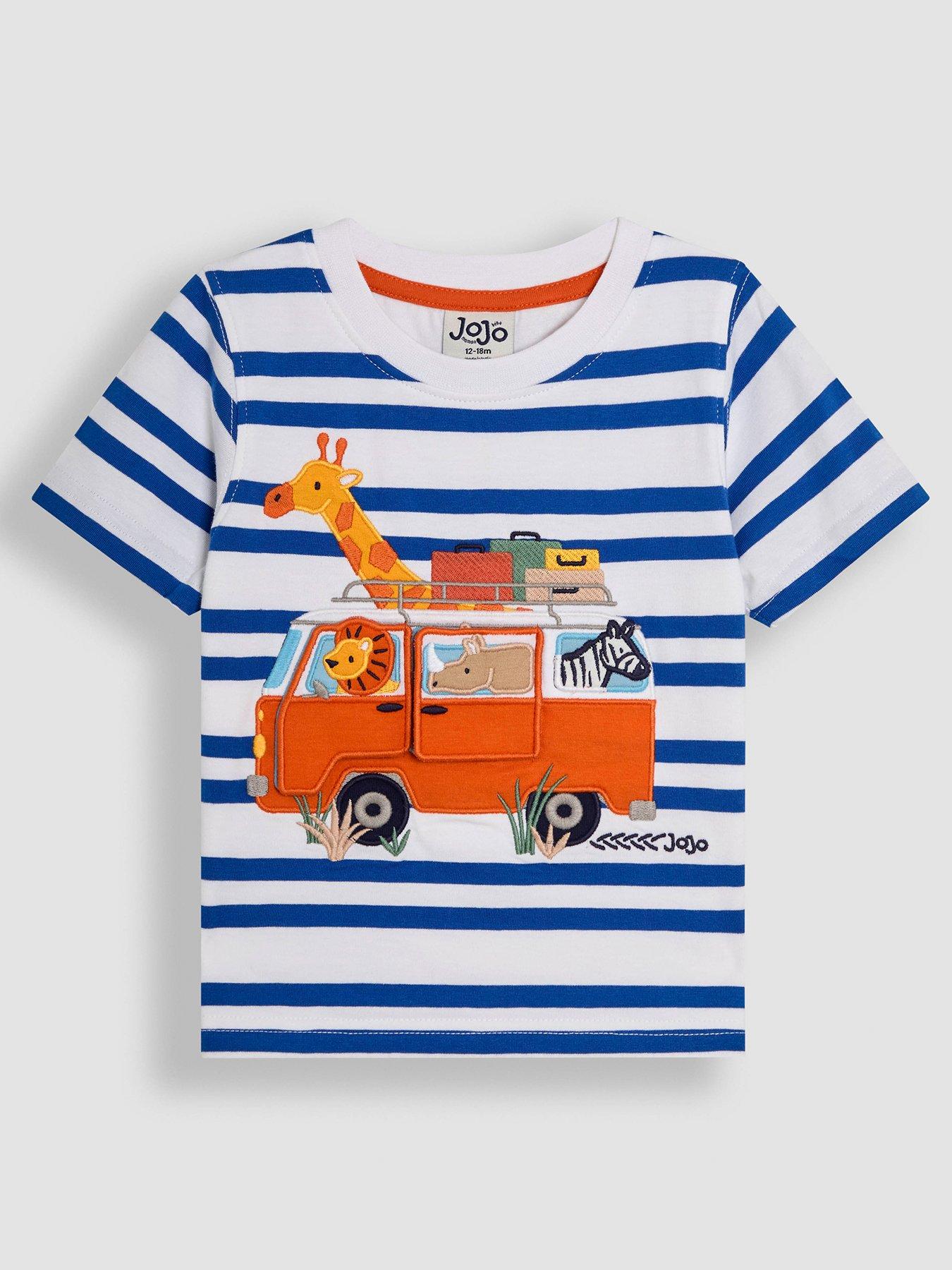 undefined Boys Safari Friends Applique T-Shirt - Cream