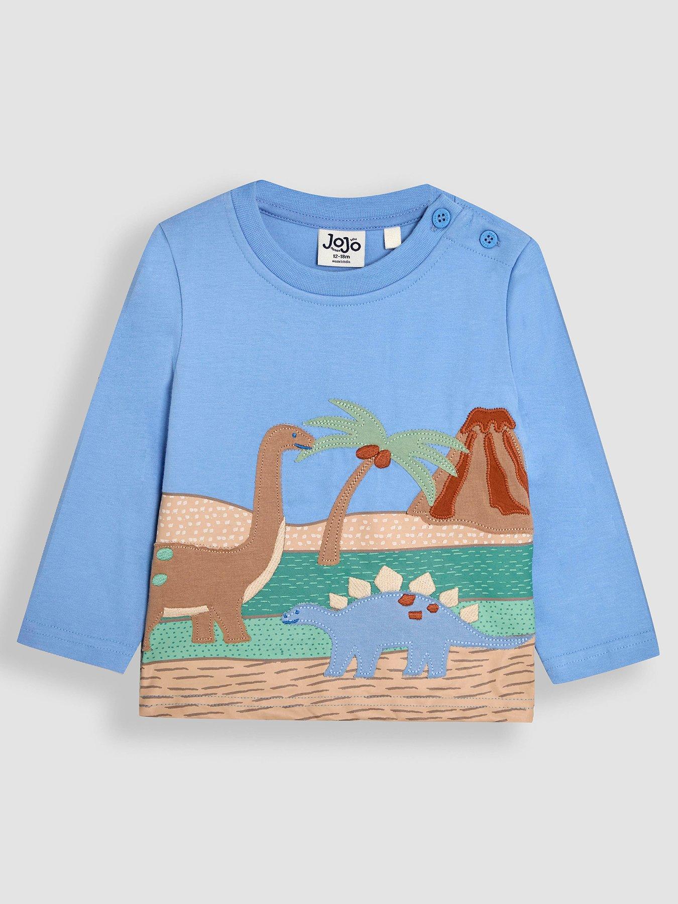 undefined Boys Dinosaur Scene Printed Top - Blue