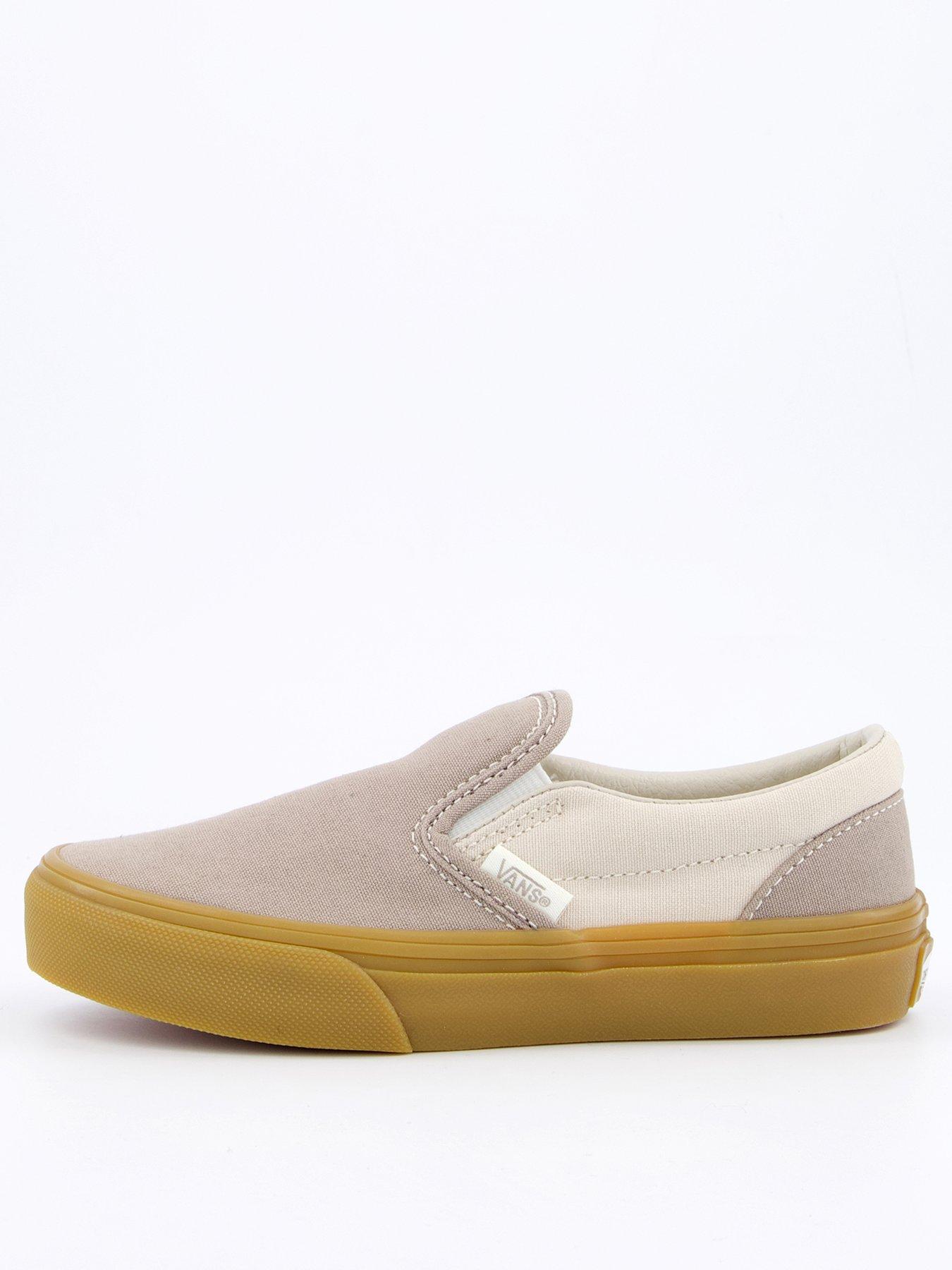 undefined Kid's Classic Slip-On Trainers - Beige