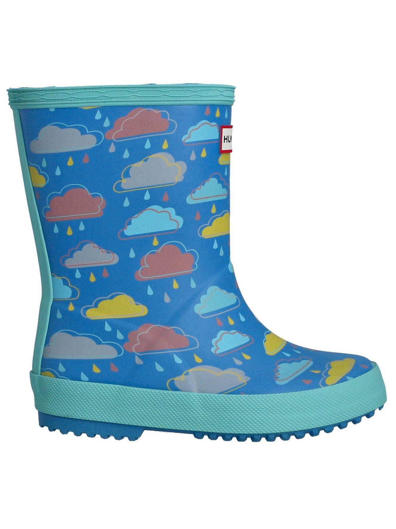 Hunter Kids First Rain Cloud Print Boot