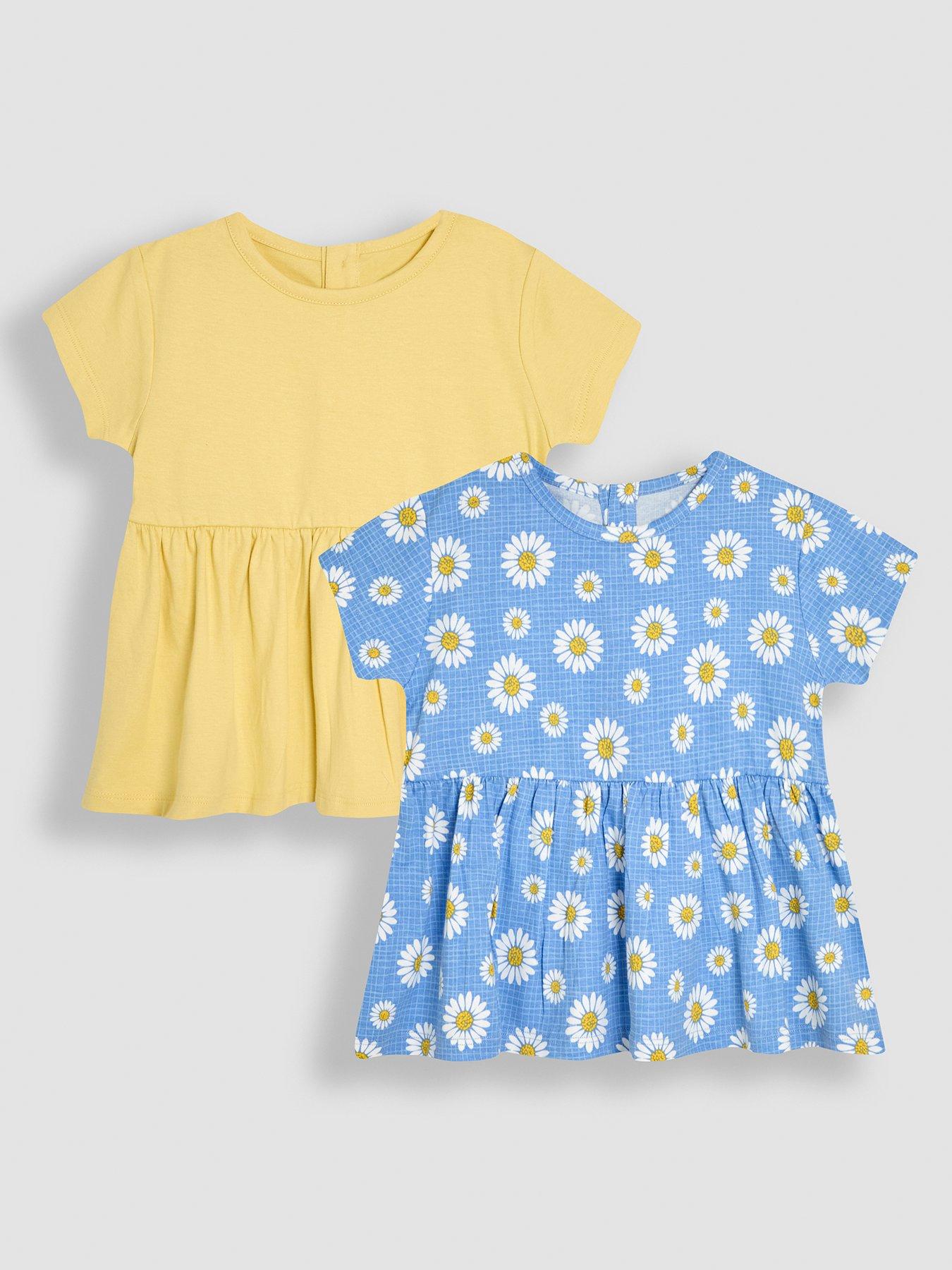 undefined Girls 2-Pack Sunflower Floral T-Shirts - Blue