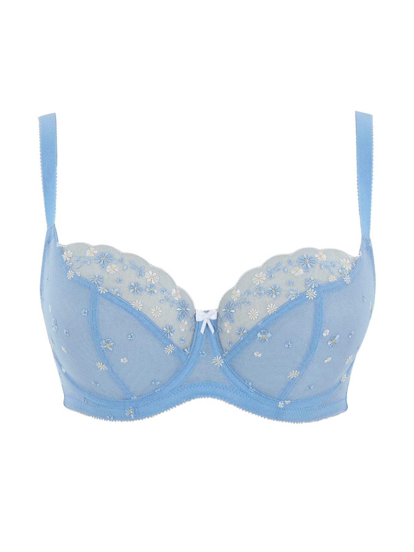 Image 3 of 4 of Panache Pale Blue Daisy Blossom Wired Balcony Bra - Daisy Chain