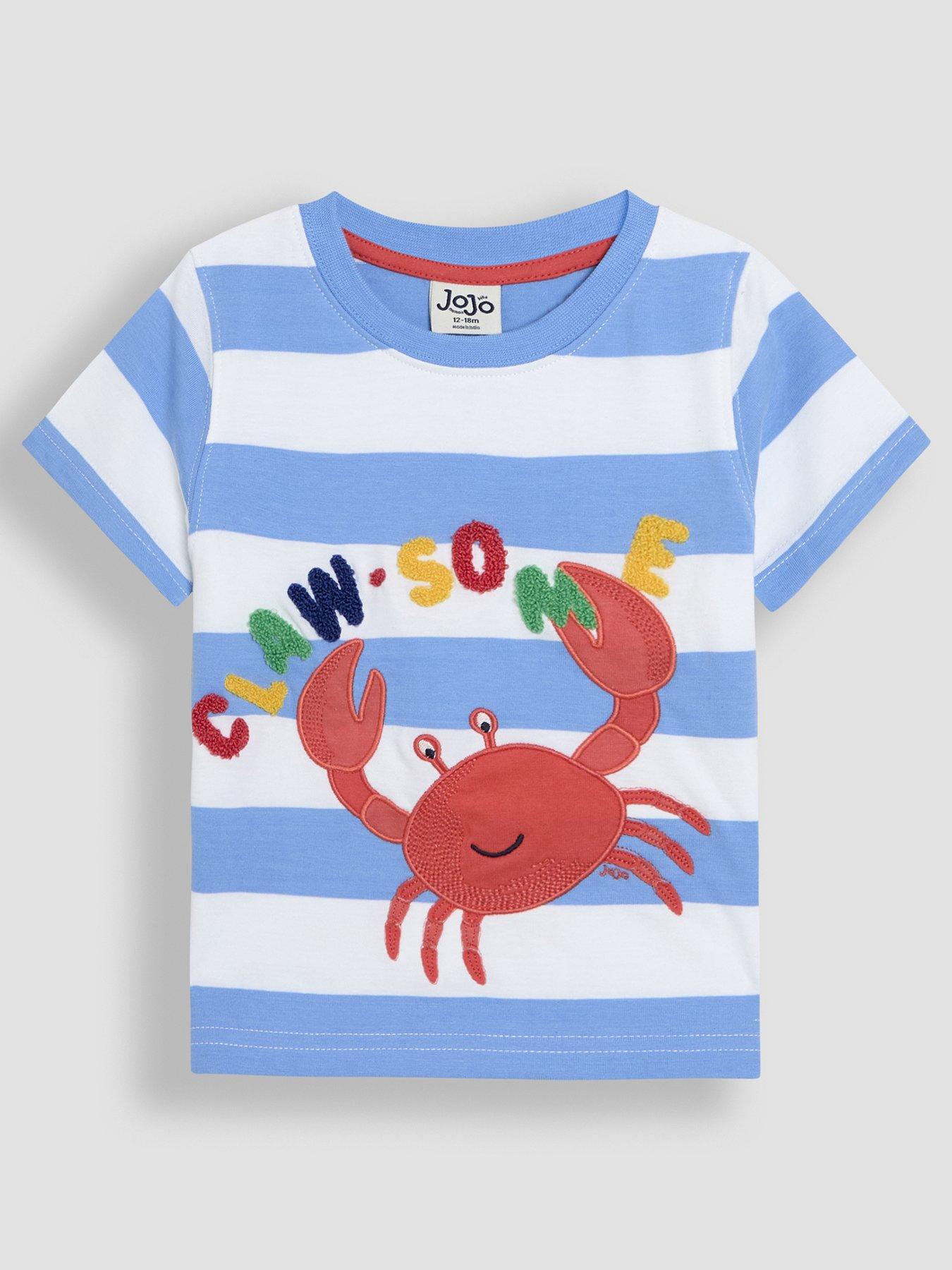 undefined Boys Crab Applique T-Shirt - Blue
