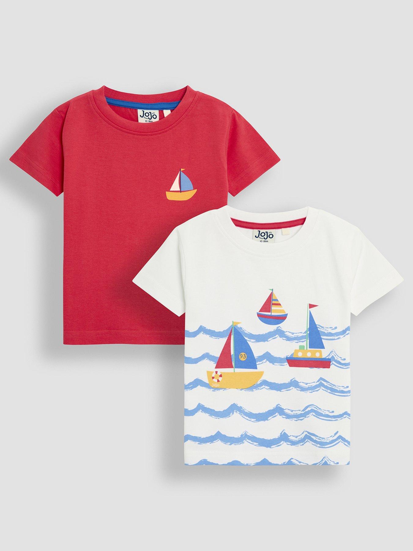 undefined Boys 2-Pack Sailboat Print T-Shirts - White
