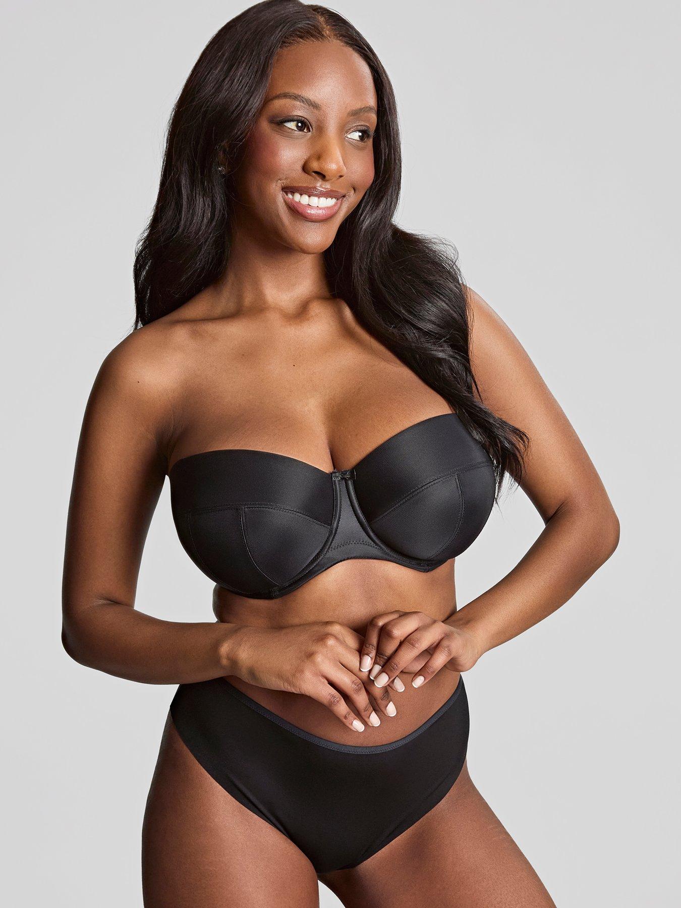 Panache Alice Black Wired Strapless Bra - Black