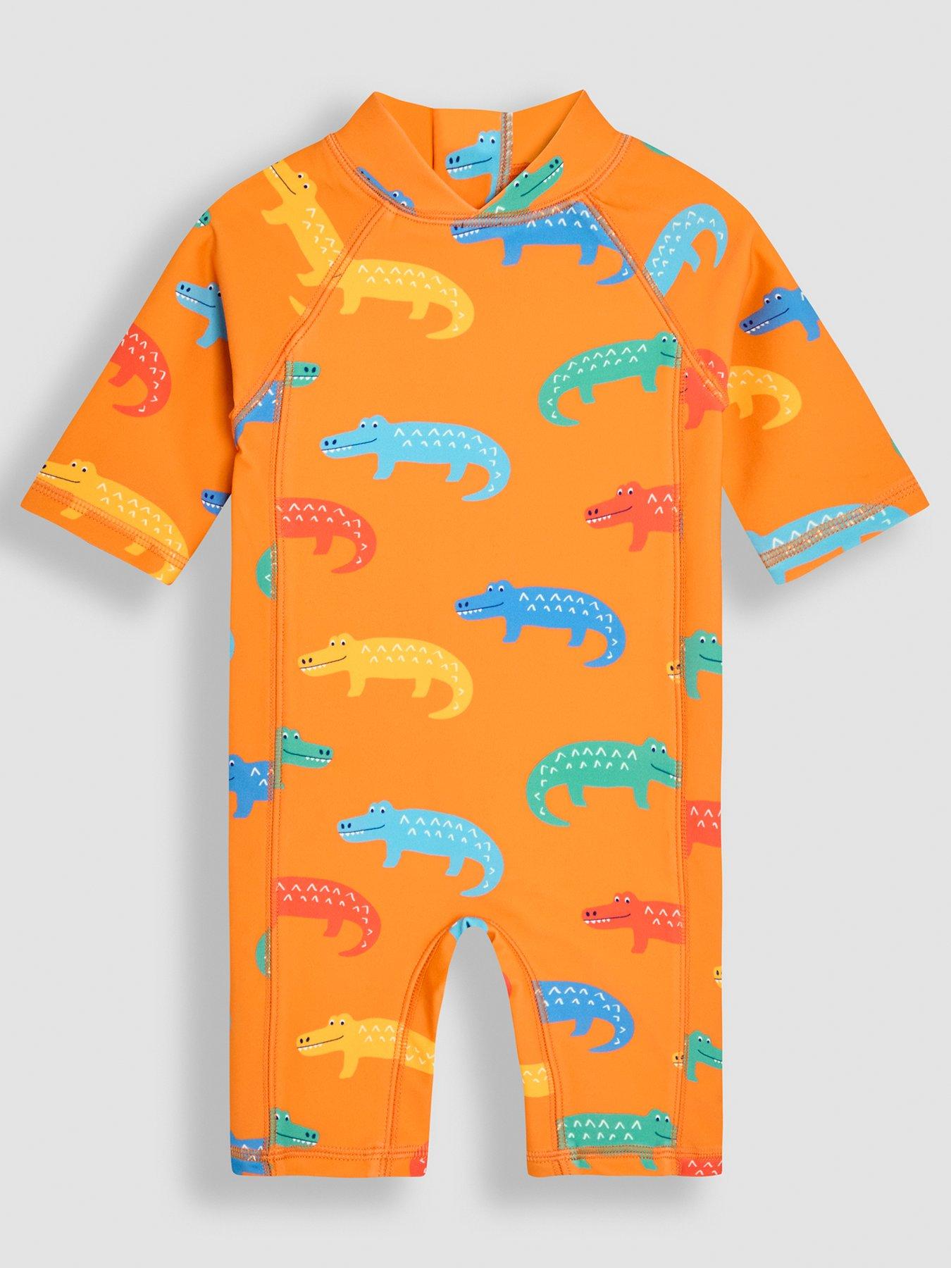 undefined Boys Crocodile Sun Protection Suit - Orange