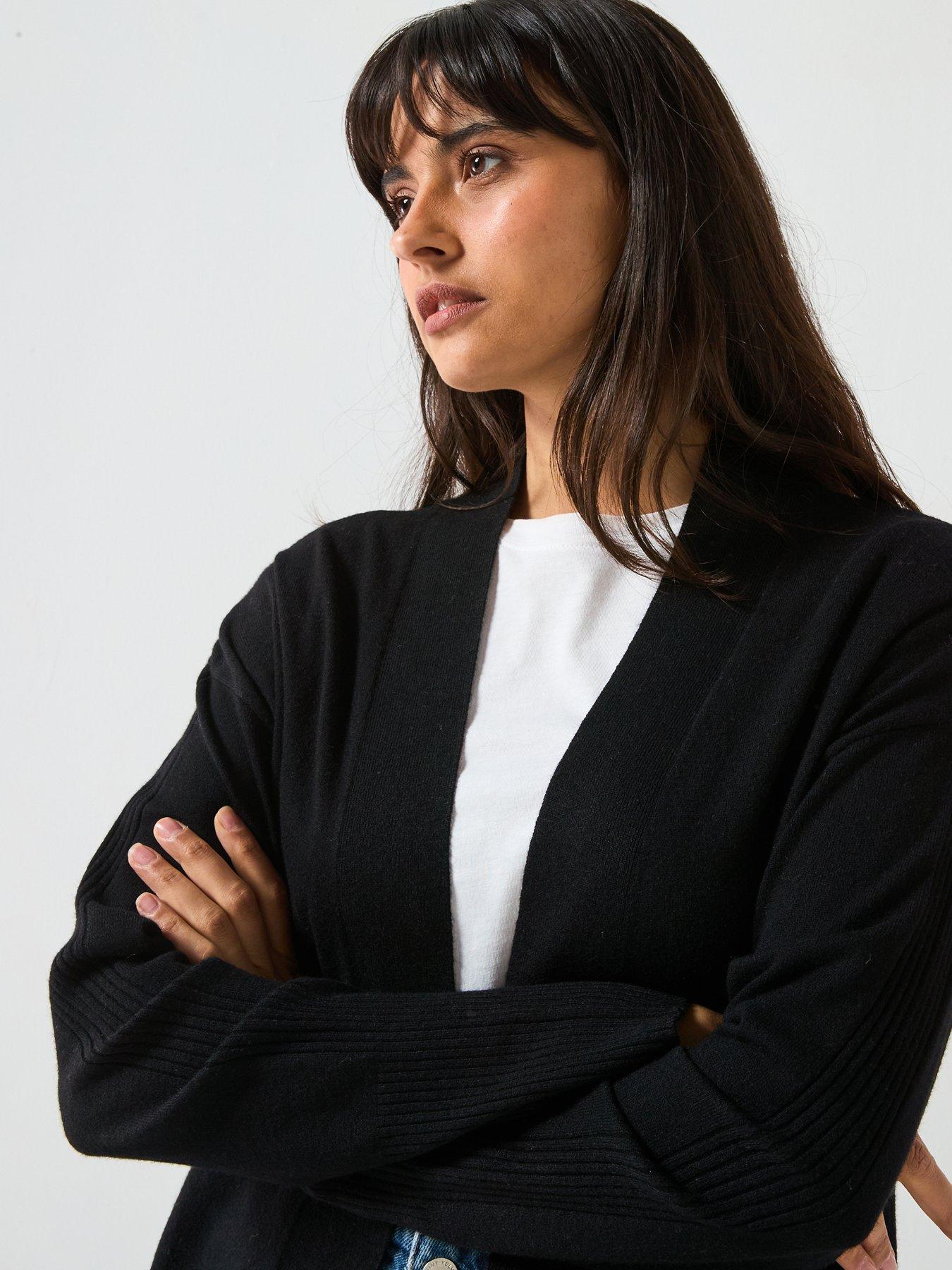 Image 4 of 5 of The Very Collection Classic Comfort Edge To Edge Cardigan - Black