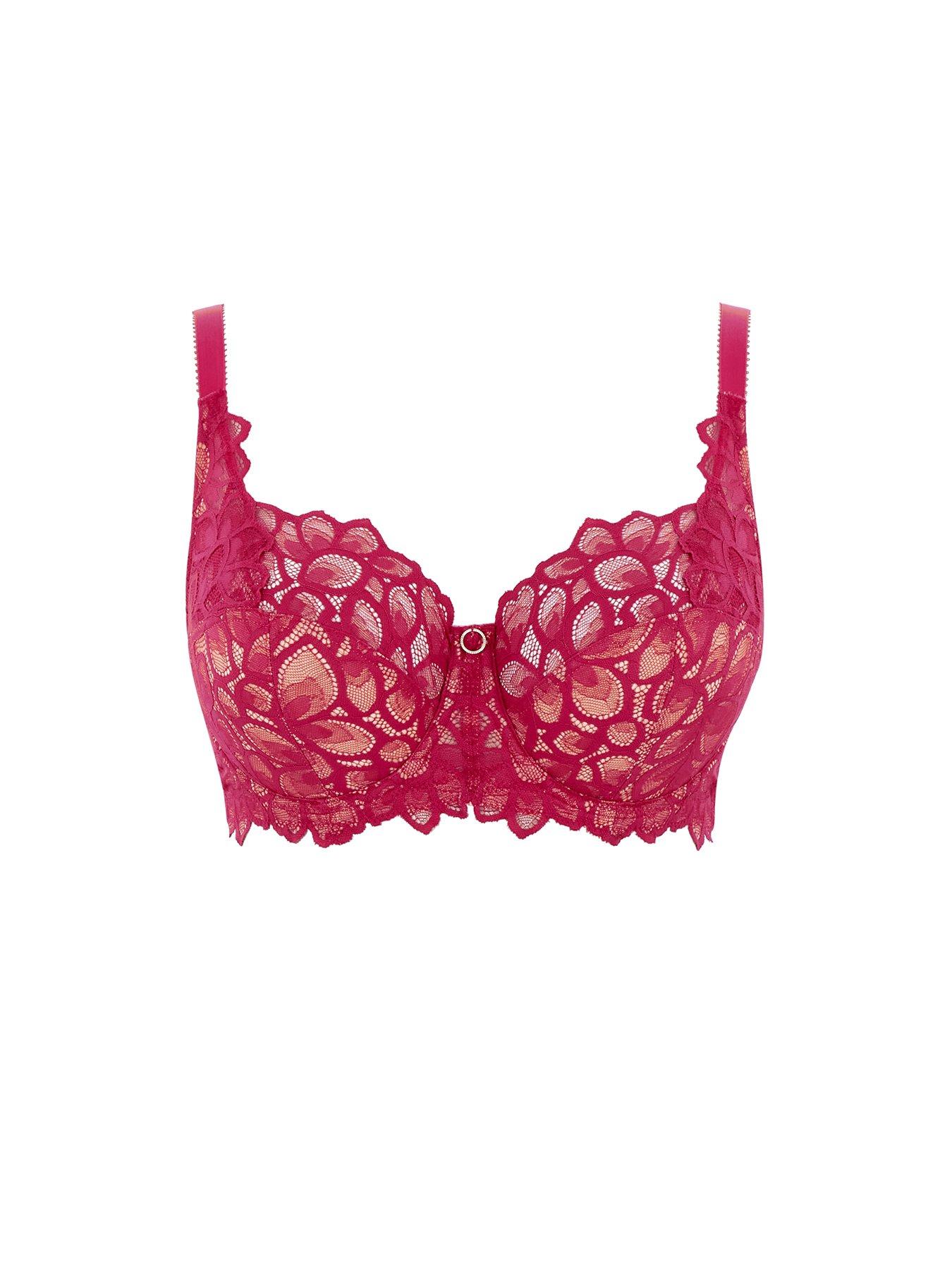Image 3 of 4 of Panache Allure Raspberry Red Wired Full Cup Bra - Raspberry