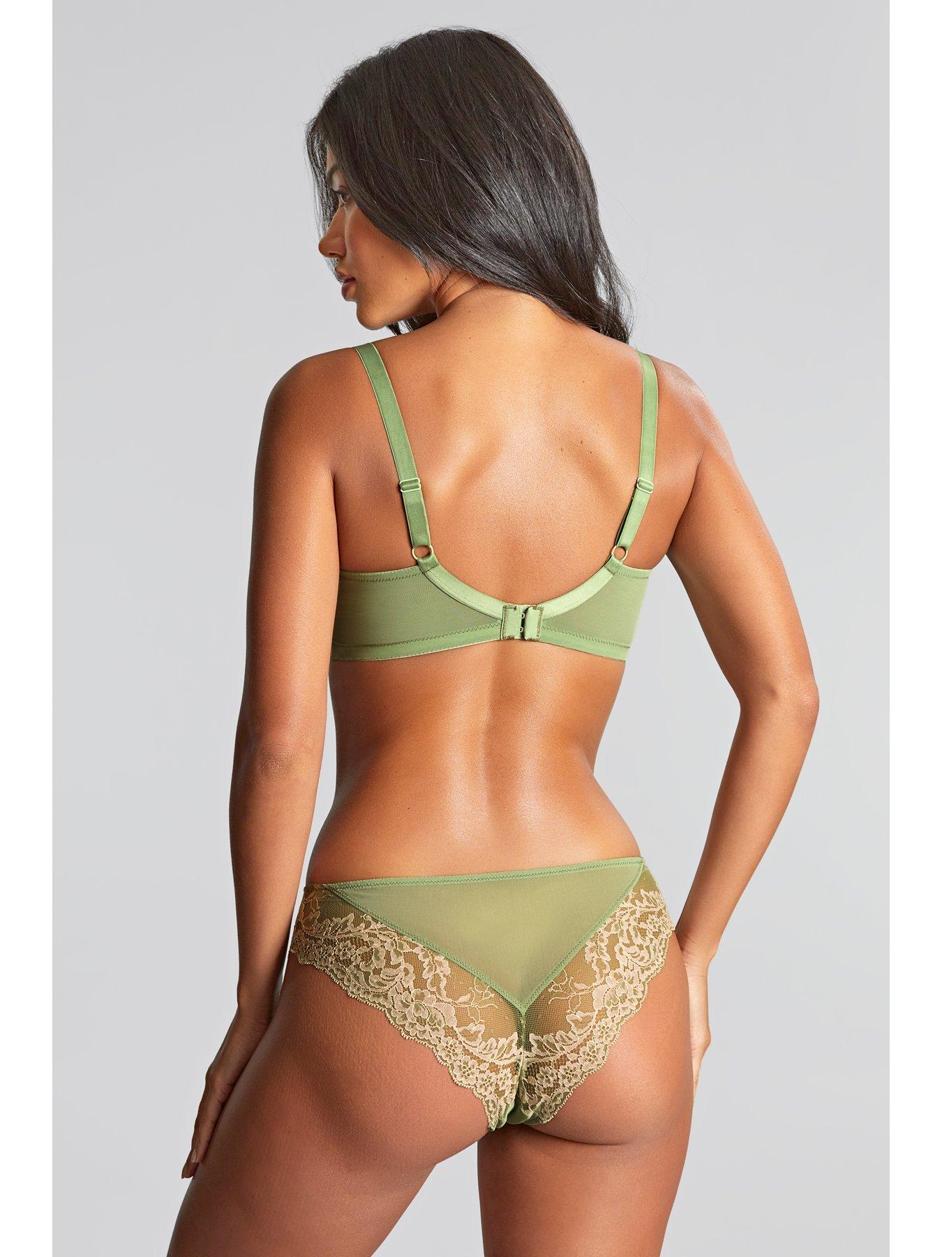 Image 2 of 5 of Panache Ana Sage Non Padded Wired Plunge Bra - Sage/sand