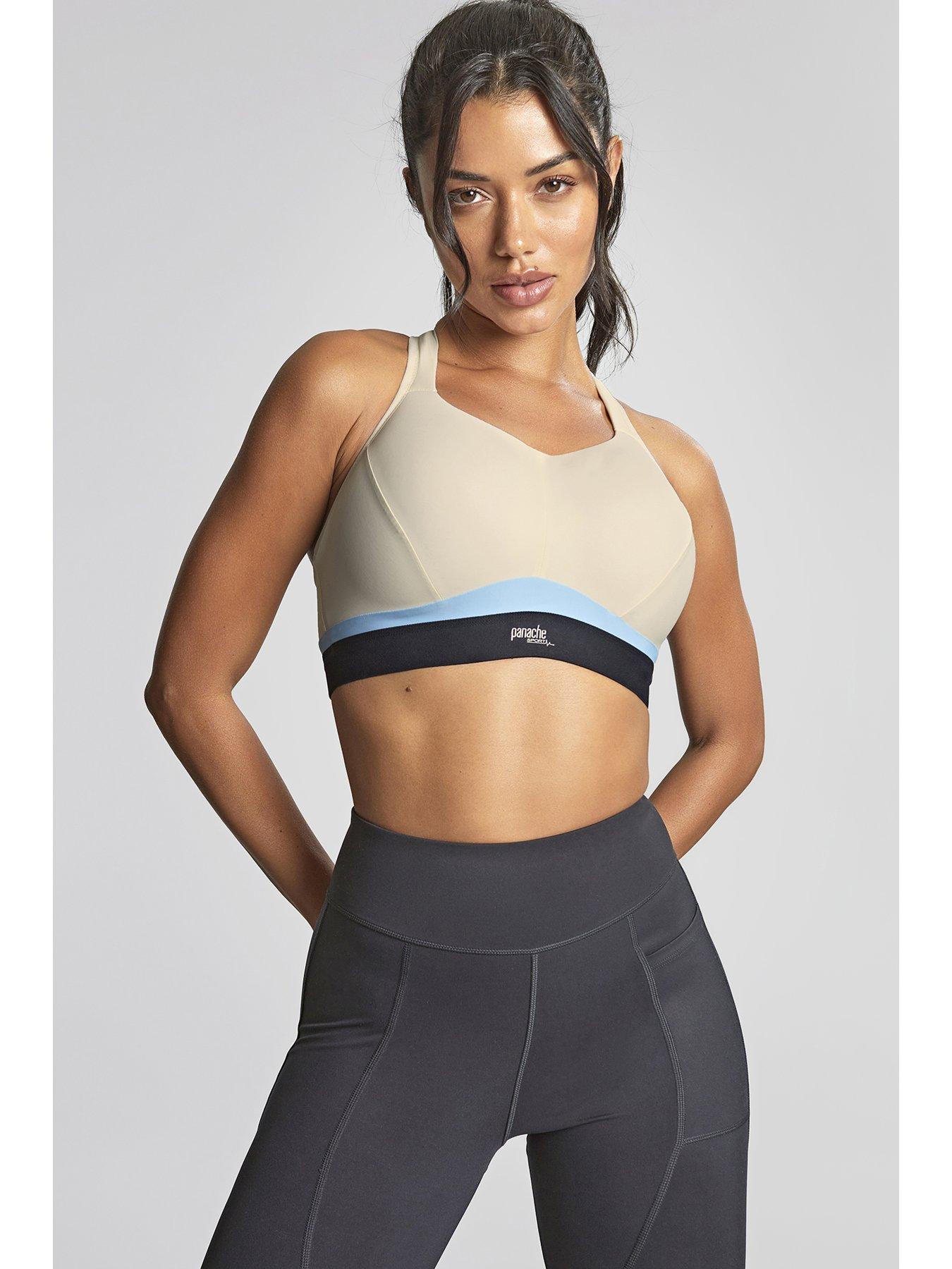 Panache Boundless Chalk And Black High Impact Non Wired Sports - Chalk/black