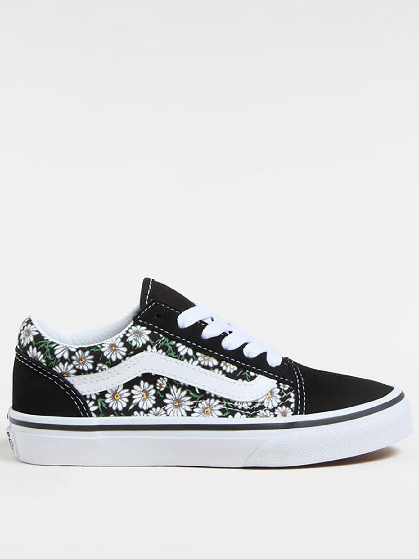undefined Kids Old Skool Floral Print Trainers - Black