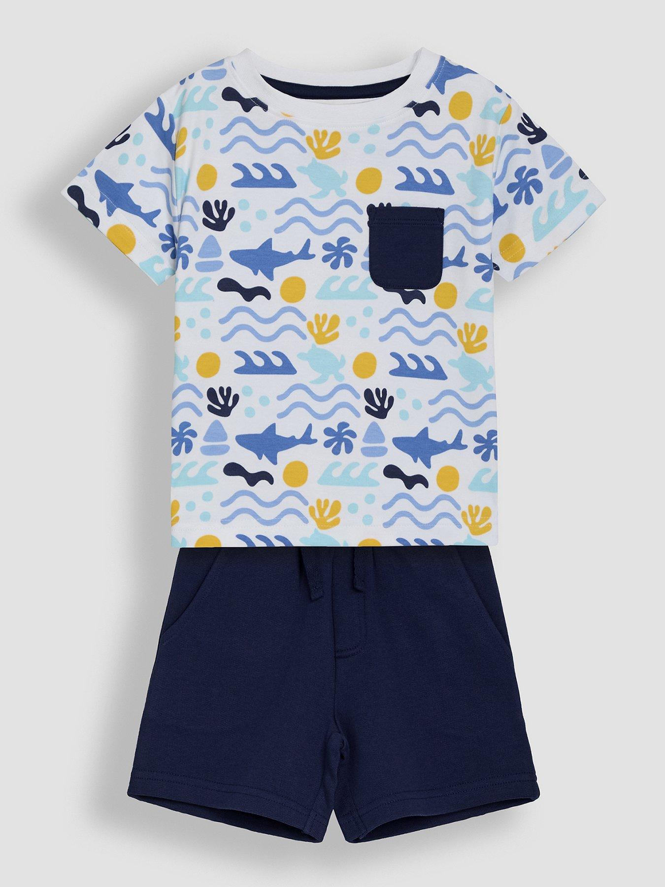 undefined Boys 2-piece Sea Ocean T-shirt & Short Set - Navy