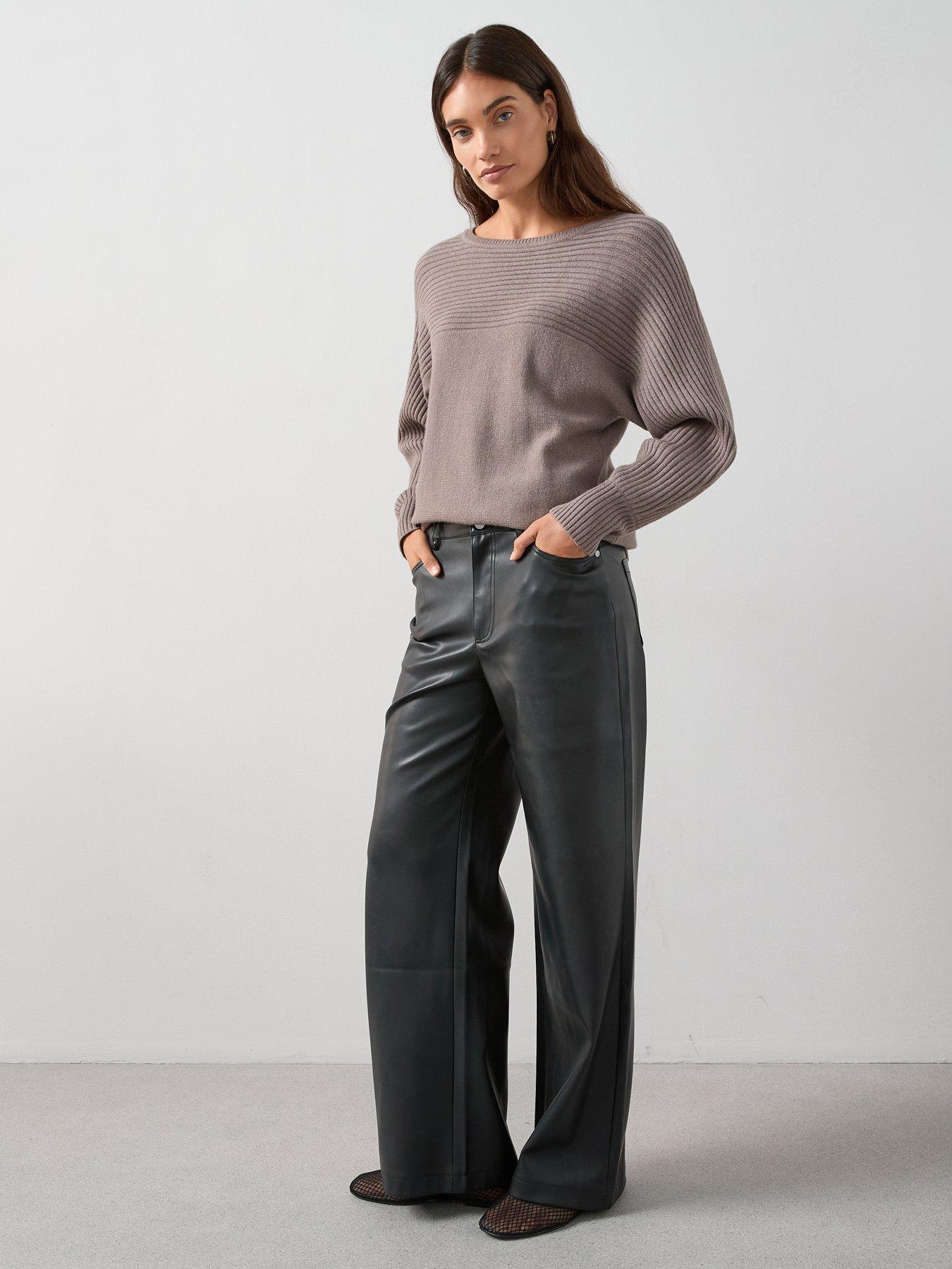 Image 3 of 6 of The Very Collection Classic Comfort Batwing Slash Neck Jumper - Natural