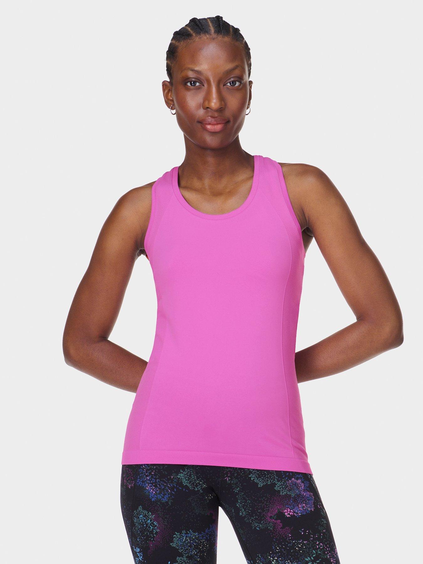 Image 1 of 5 of Sweaty Betty Womens Training Athlete Seamless Workout Tank Top - Pink