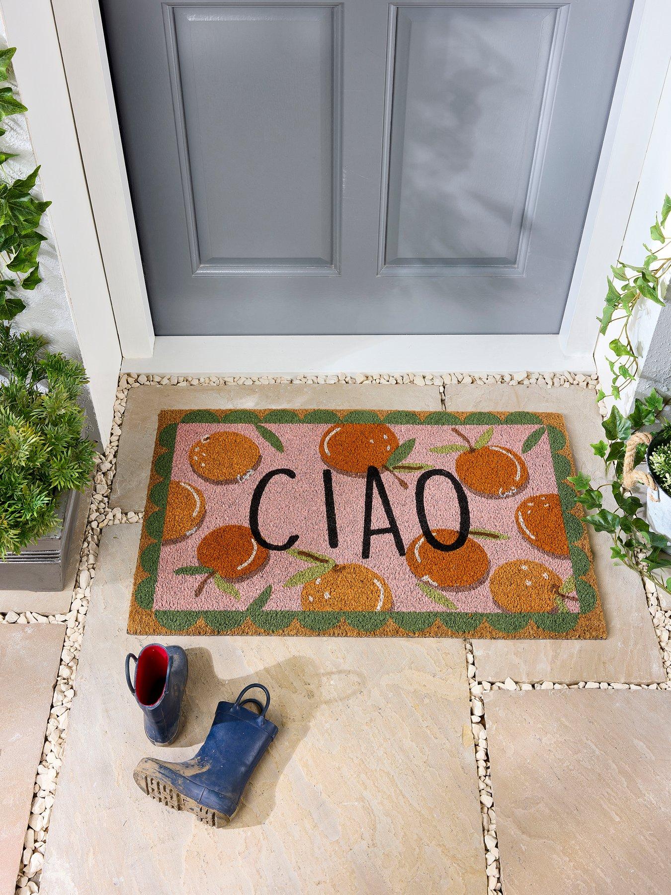 Very Home Mandarin Ciao Doormat 45x75cm - Orange