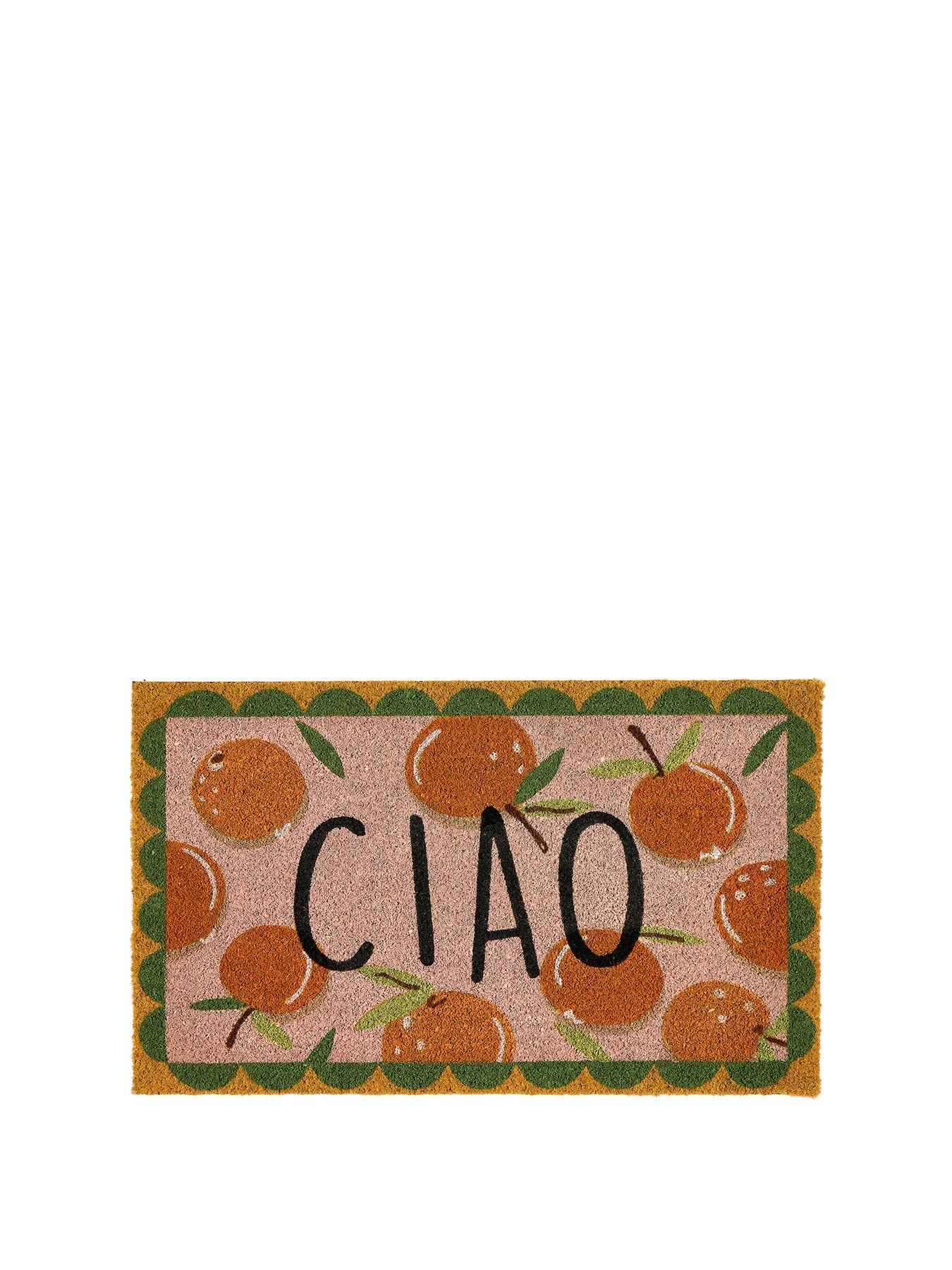 Image 2 of 4 of The Very Collection Mandarin Ciao Doormat 45x75cm - Orange