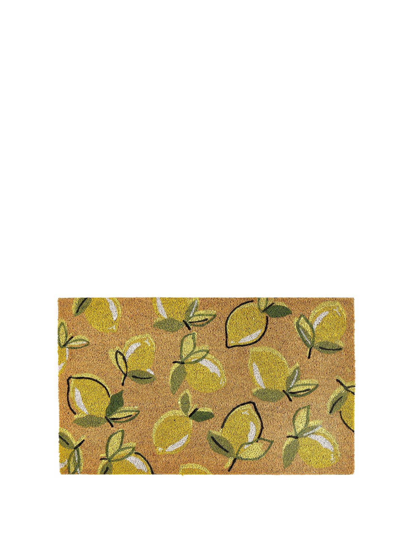 Image 2 of 3 of The Very Collection Sicilian Lemons Doormat - Beige/Lemon