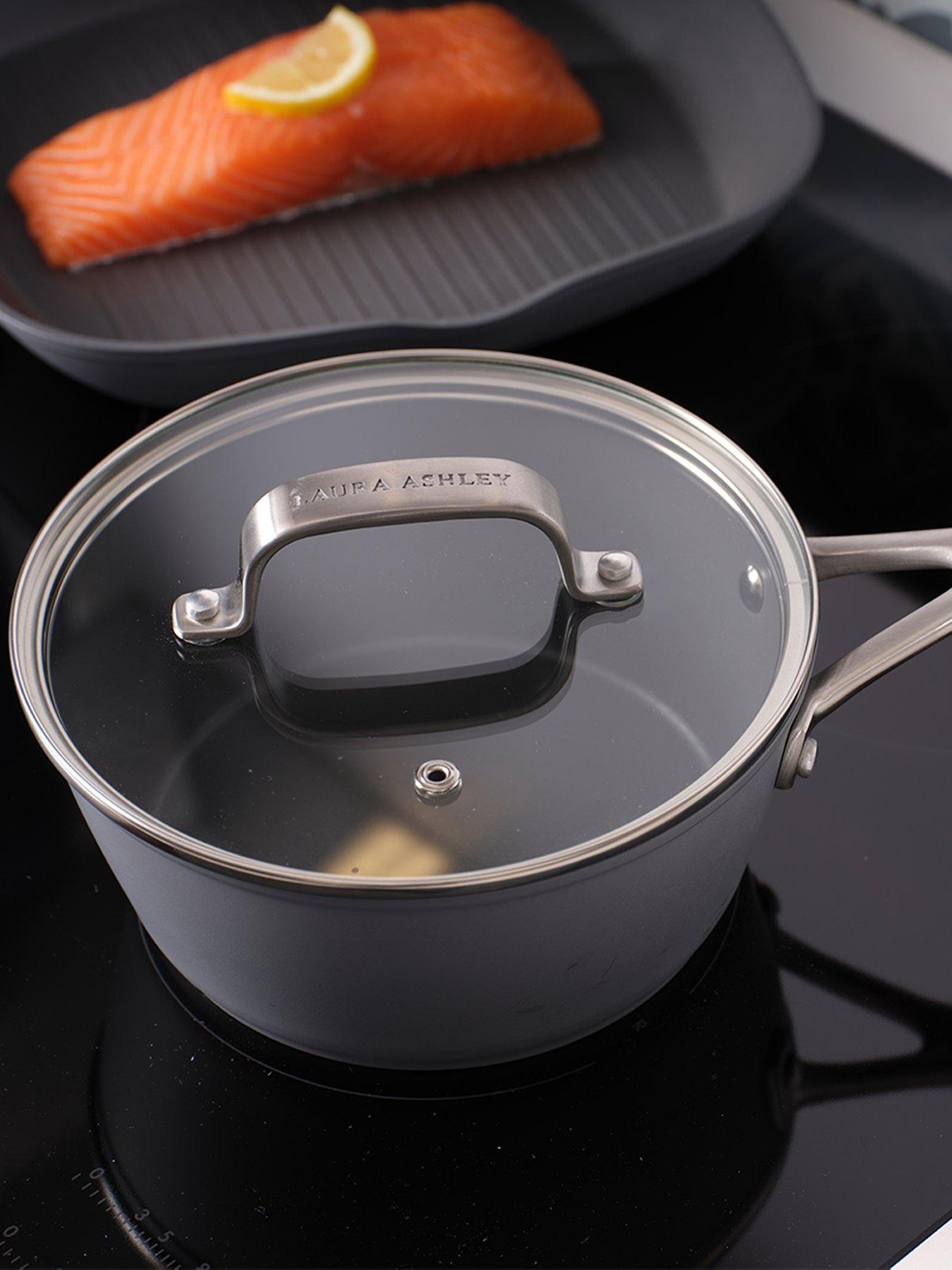 Image 4 of 4 of Laura Ashley 3 Piece Saucepan Set - Slate