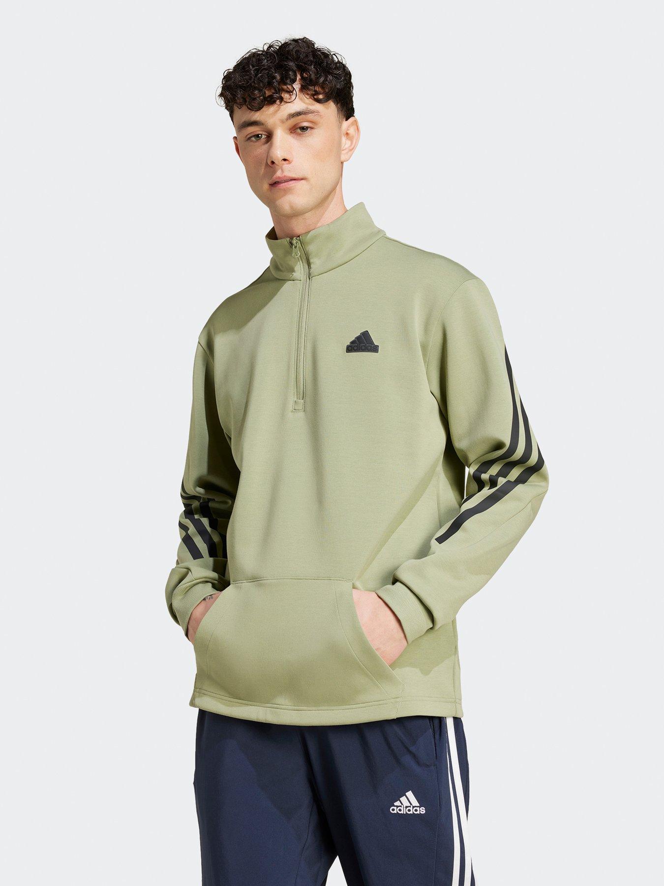 undefined Men's Future Icons 3-Stripes Half-Zip Sweatshirt - Green
