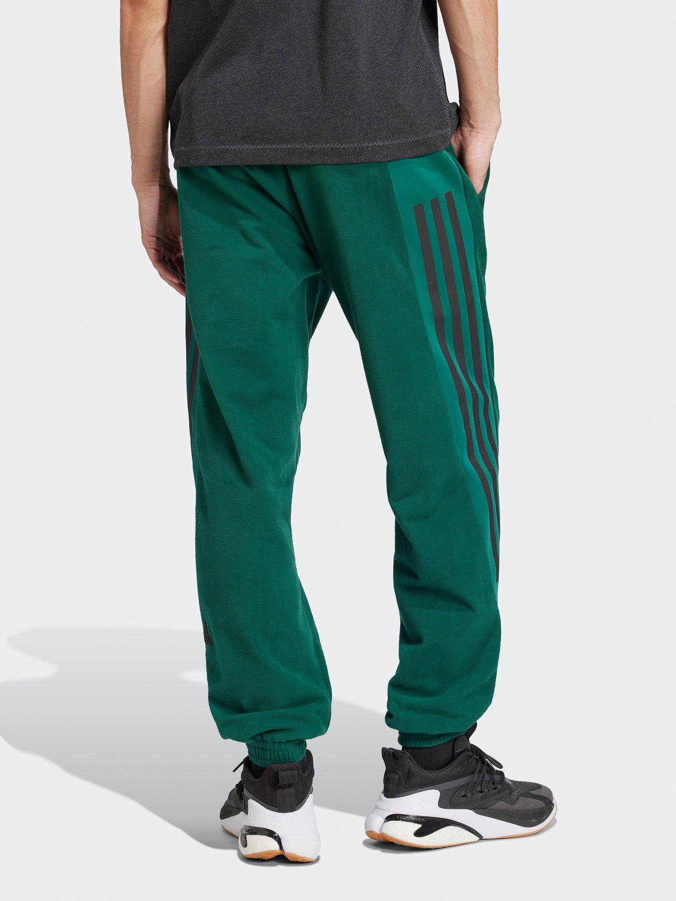 Image 2 of 5 of adidas Sportswear Men's Future Icons 3-stripes Polar Fleece Tracksuit Bottoms - Green