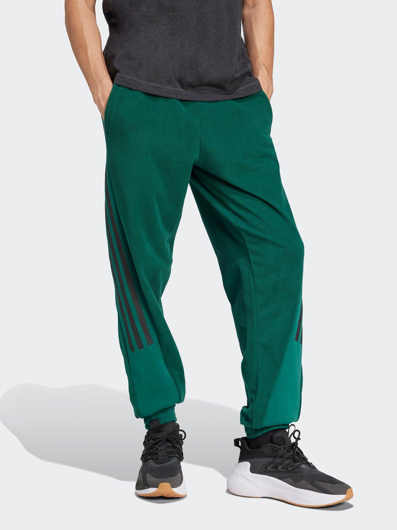 Image 3 of 5 of adidas Sportswear Men's Future Icons 3-stripes Polar Fleece Tracksuit Bottoms - Green
