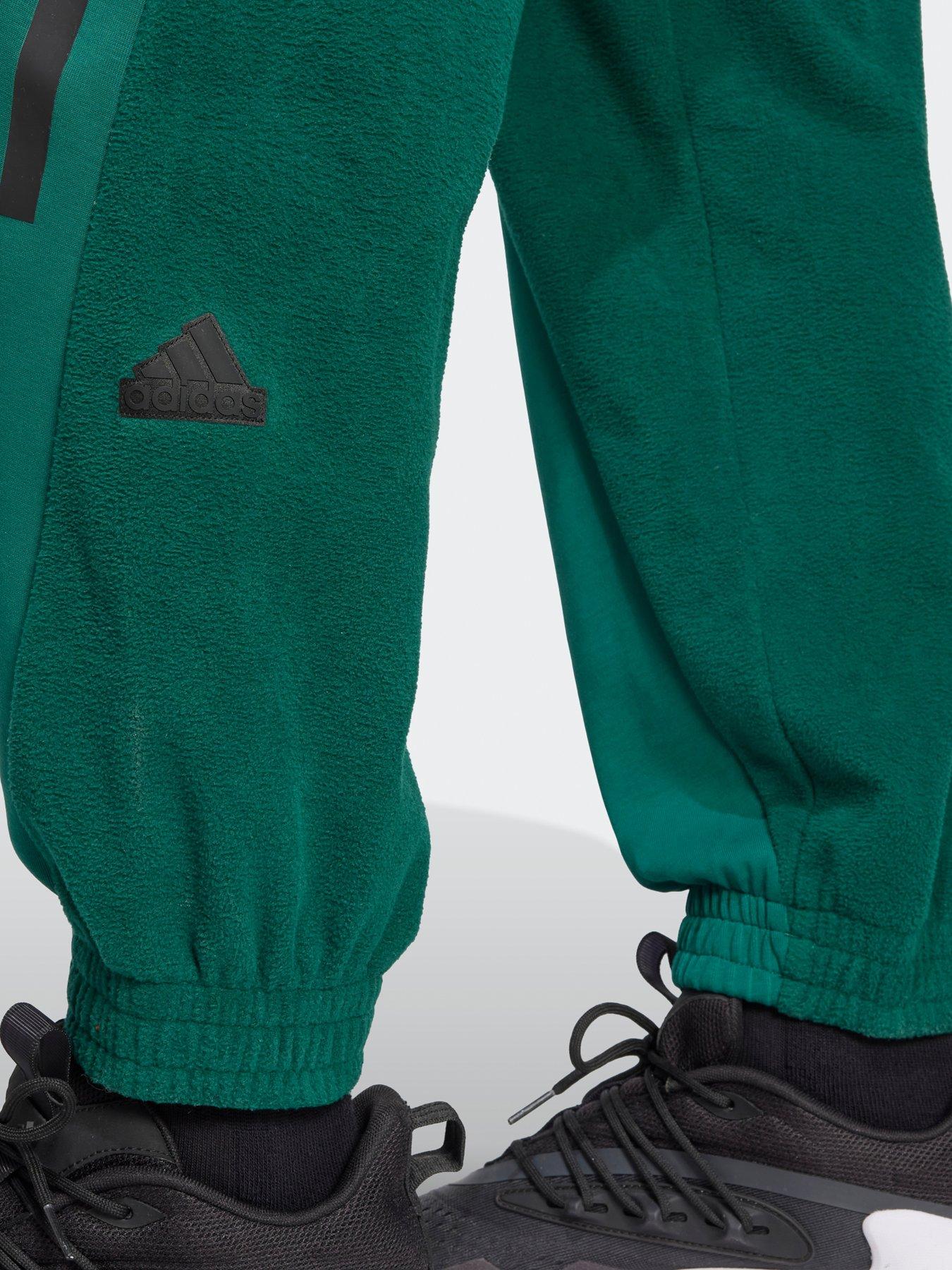 Image 5 of 5 of adidas Sportswear Men's Future Icons 3-stripes Polar Fleece Tracksuit Bottoms - Green