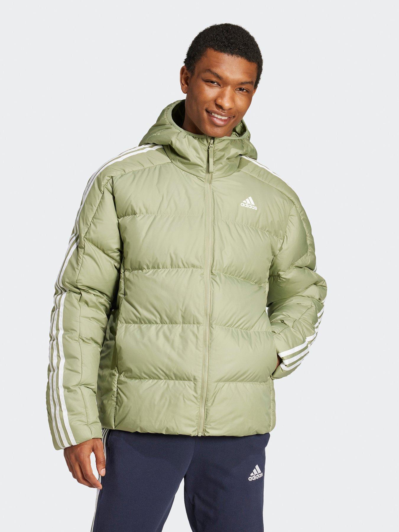 adidas Sportswear Men's Essentials Midweight Down Hooded Jacket - Green