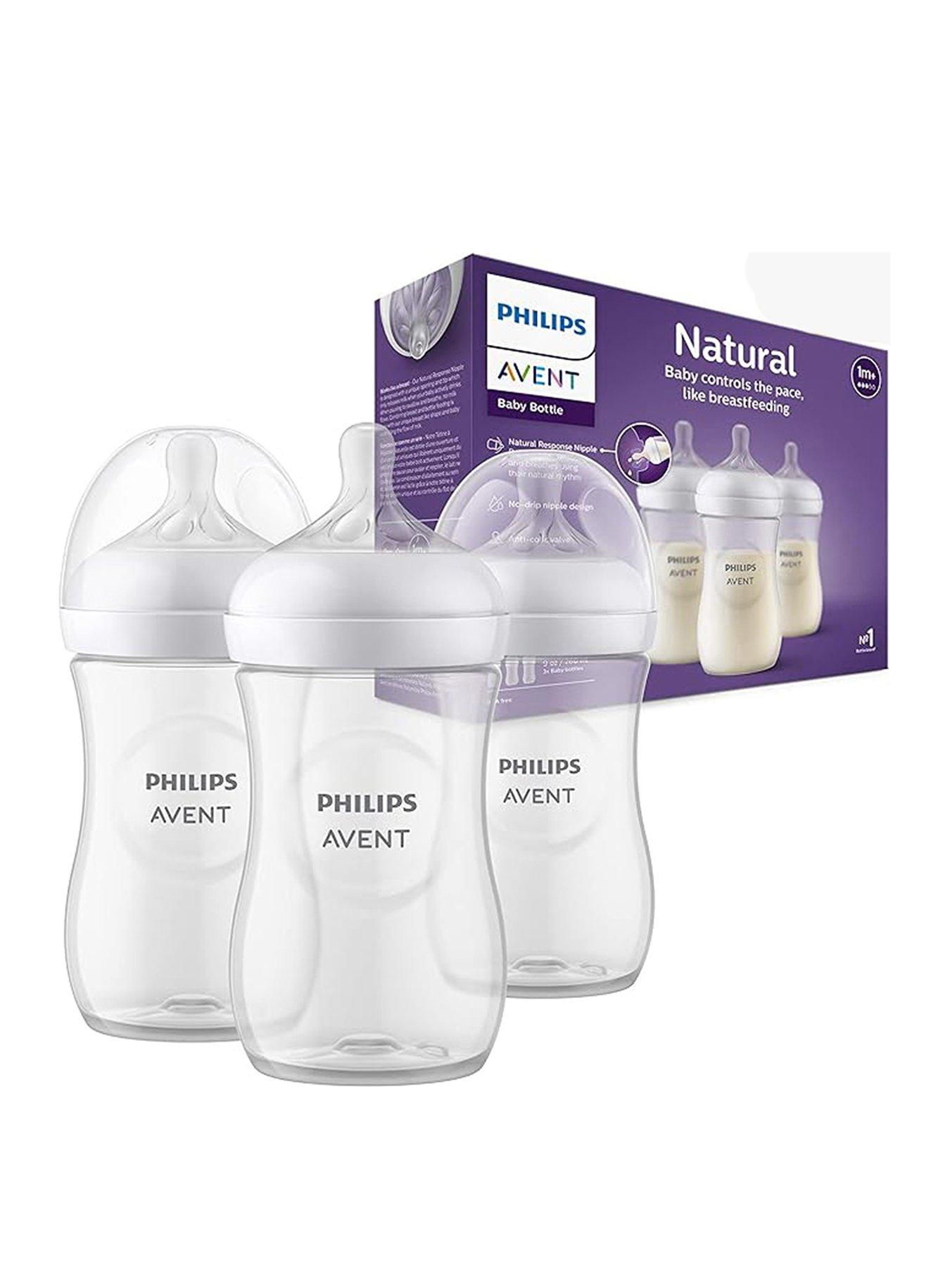 Avent Philips Avent Natural Response Baby Bottles - 3x Baby Bottles, BPA Free, SCY903/03