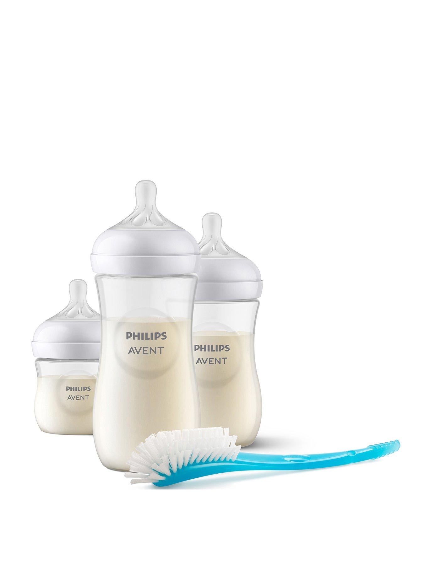 Image 2 of 7 of Avent Natural Response Newborn Baby Kit - 1x 4oz, 9oz and 11oz Baby Bottles, Bottle Brush, SCD837/12