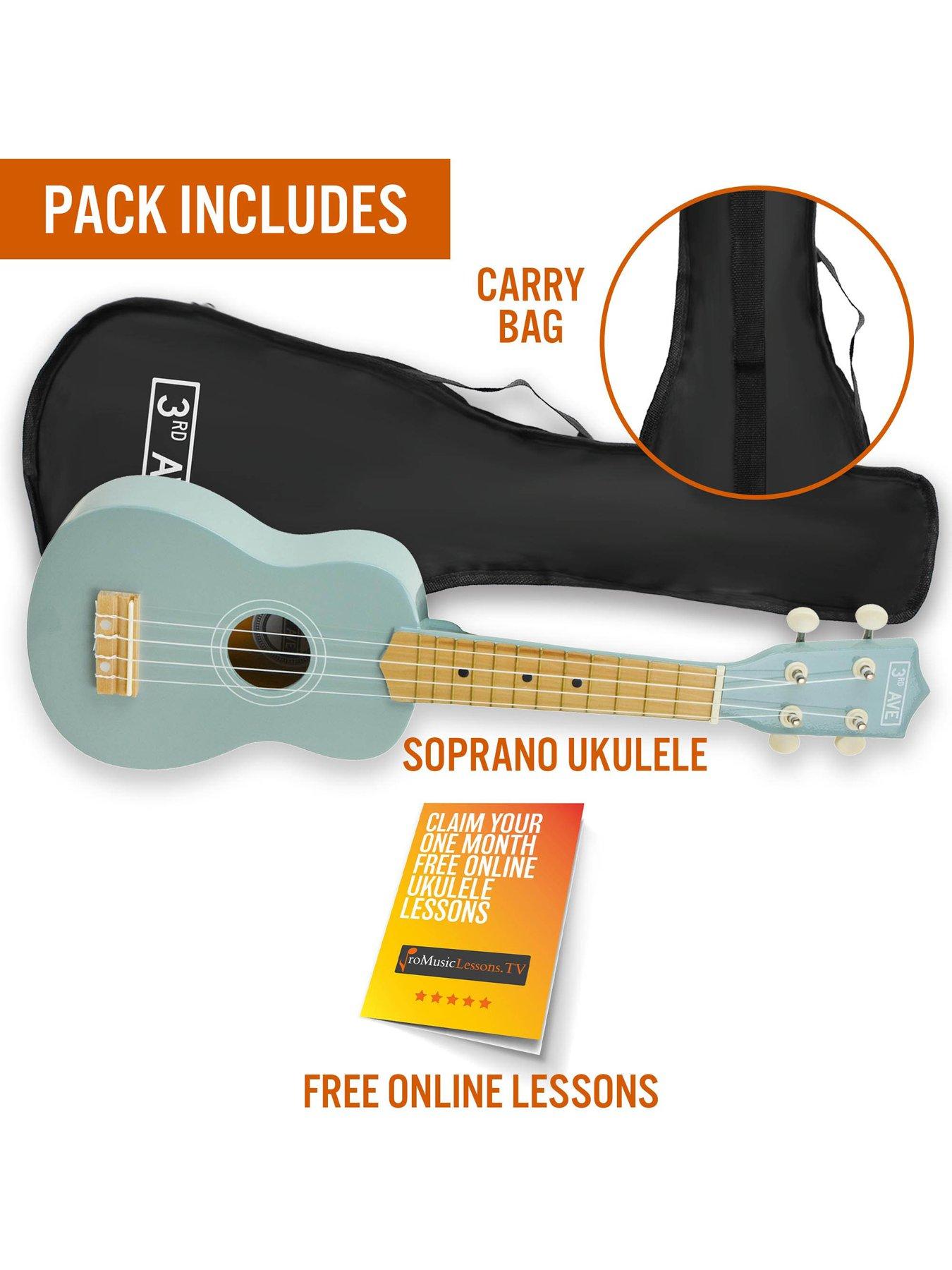 Image 3 of 4 of 3rd Avenue Pastel Blue Soprano Ukulele with Bag
