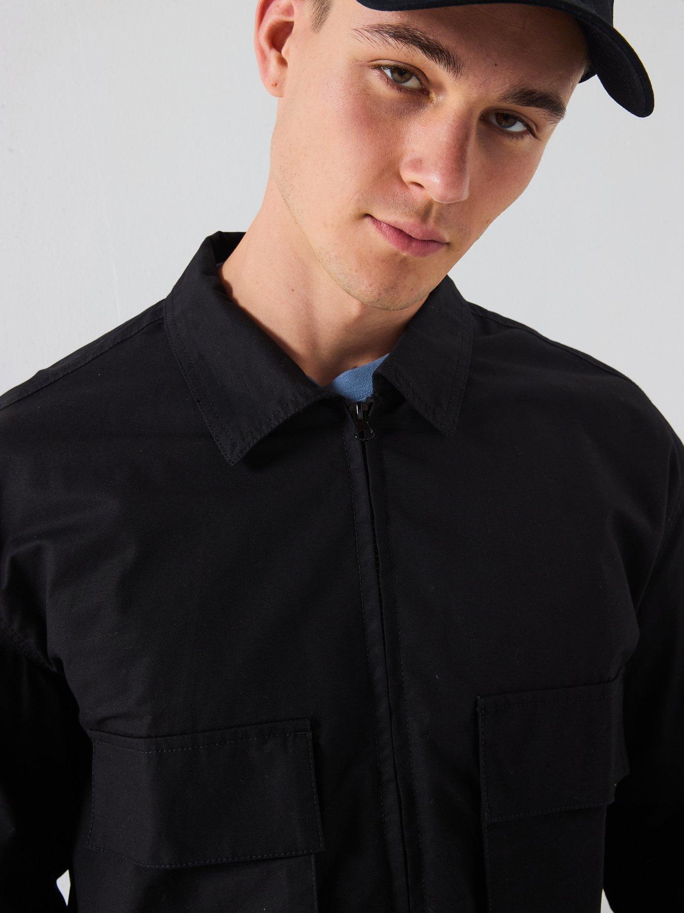 Very Man Tech Overshirt - Black | Very