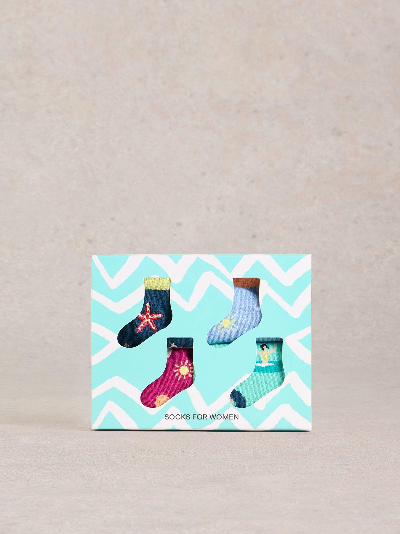 undefined 4pk Seaside Ankle Socks