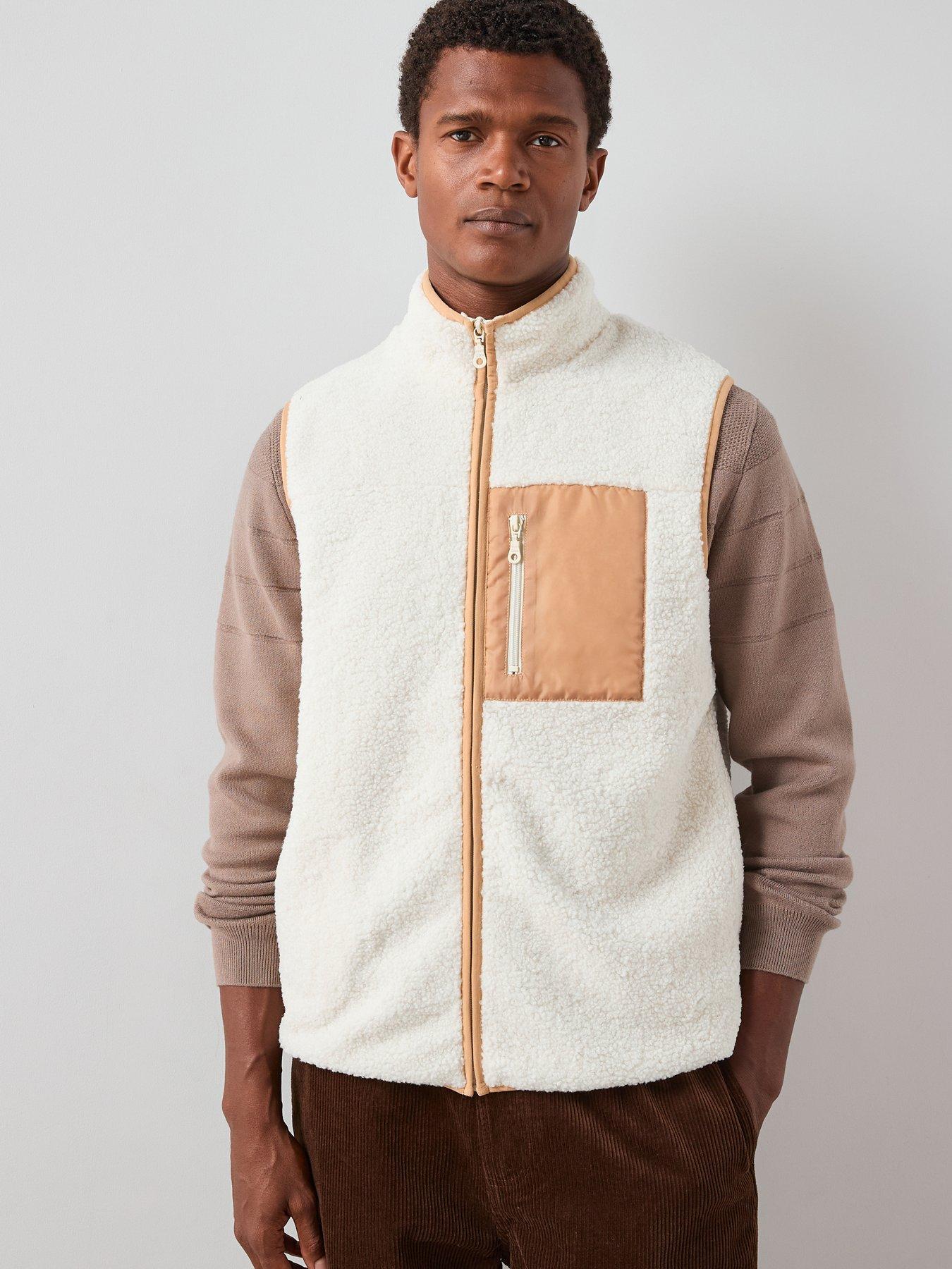 Image 1 of 7 of Very Man Borg Gilet - Ecru