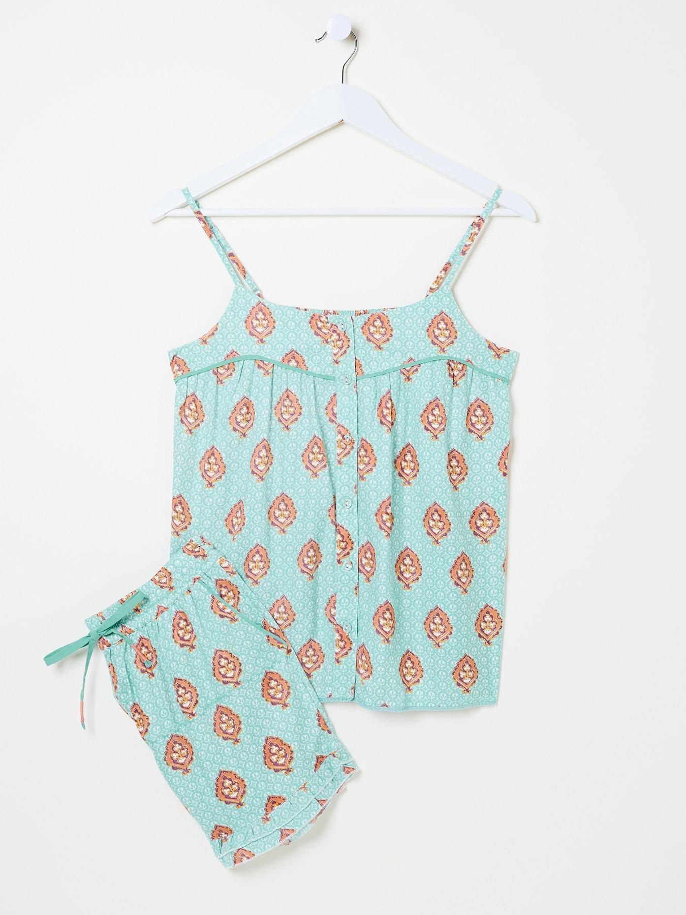 Image 5 of 5 of FatFace Printed Cami Pyjama Set - Blue