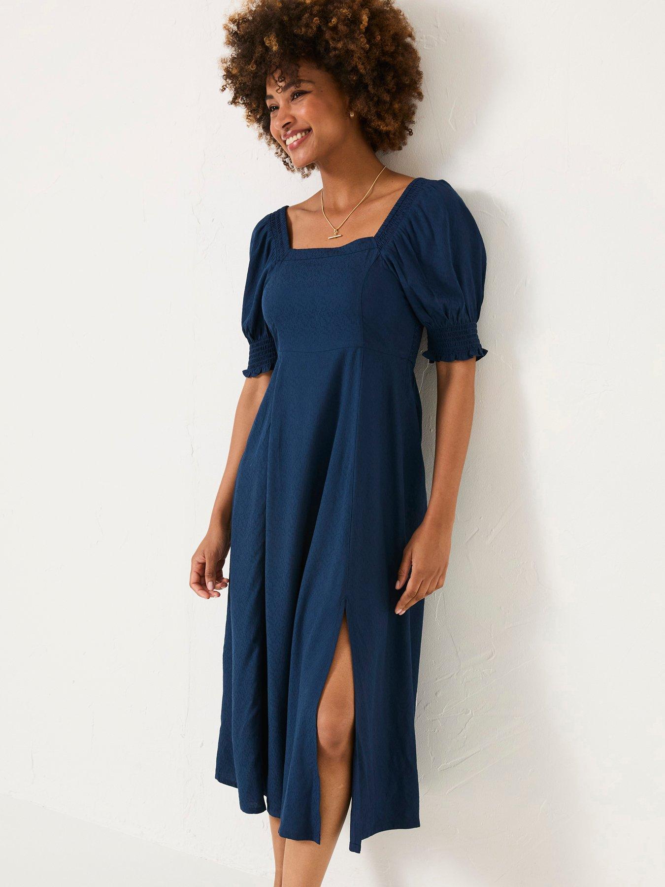 Image 3 of 6 of FatFace Bloom Midi Dress - Blue