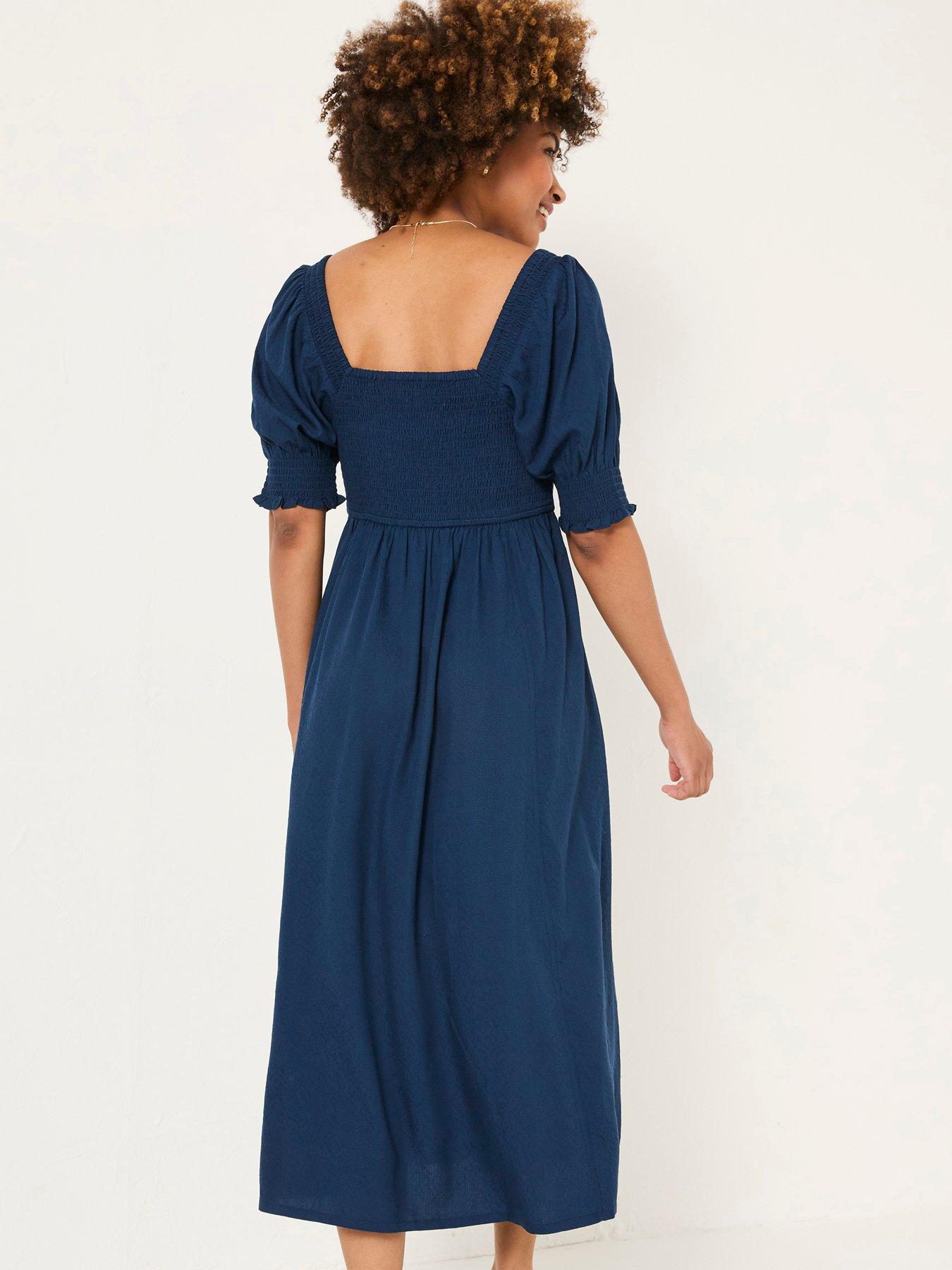 Image 4 of 6 of FatFace Bloom Midi Dress - Blue