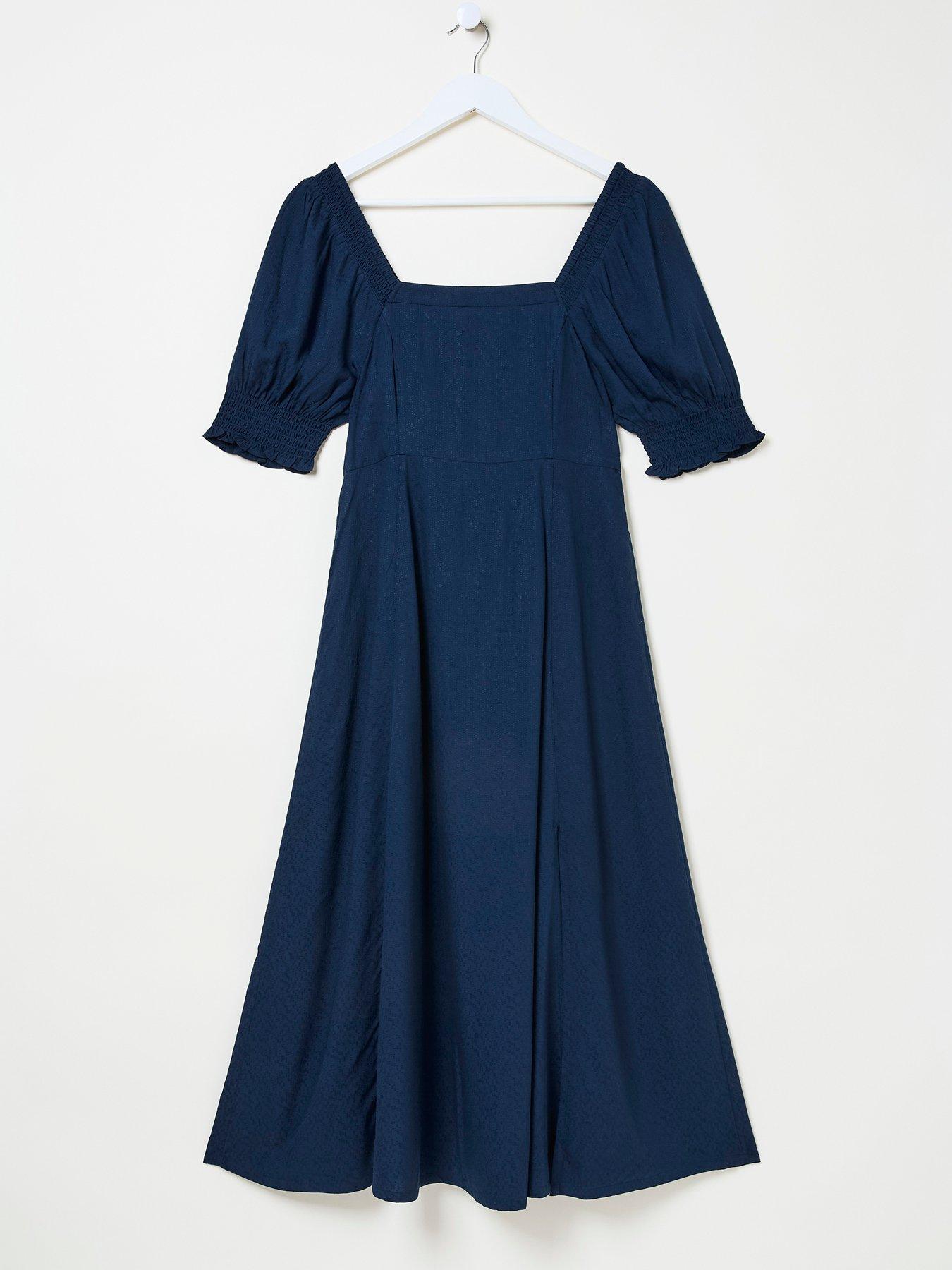 Image 6 of 6 of FatFace Bloom Midi Dress - Blue